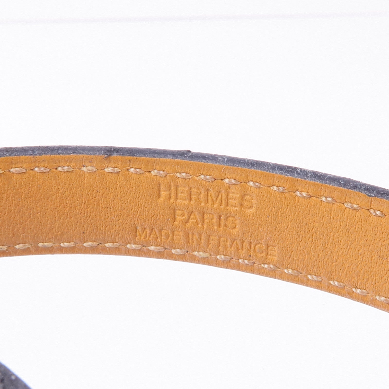 HERMES Swift皮革Kelly Double Tour銀扣手帶Noir