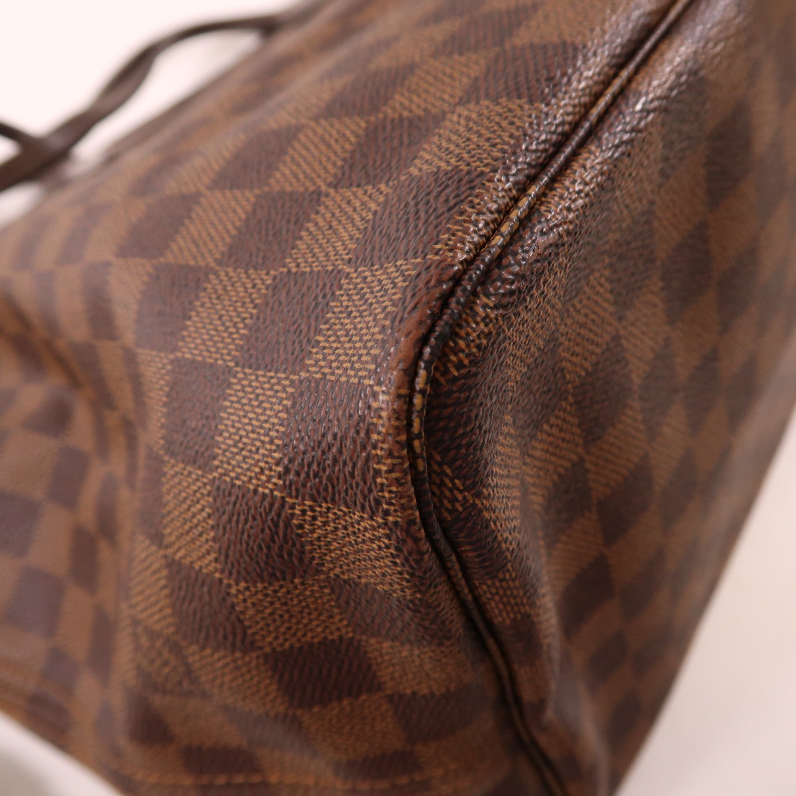 LOUIS VUITTON Damier Neverfull GM金扣肩背袋