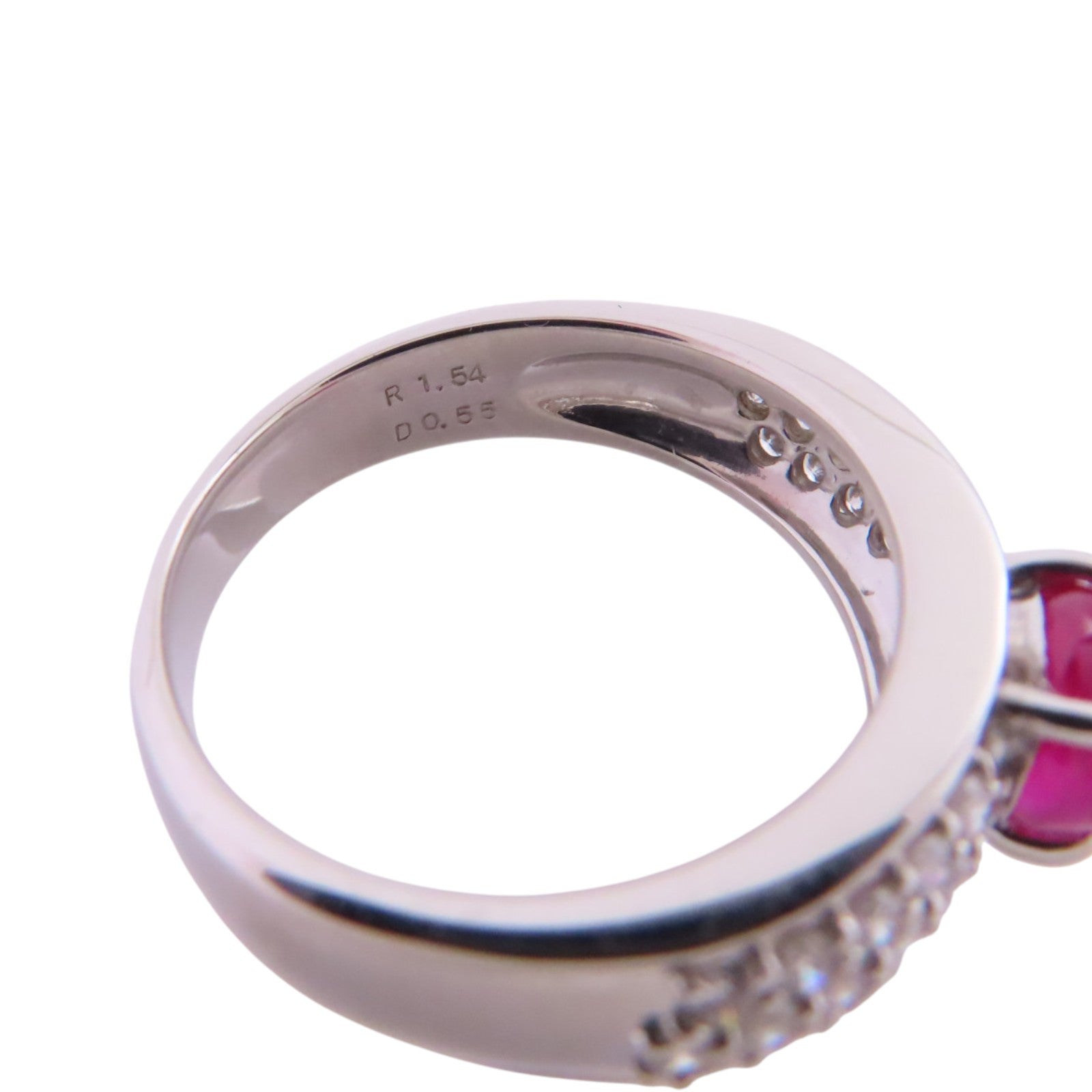 JEWELRY (PRICE DOWN) Ruby Diamond Ring US#6.75 PT900 Platinum