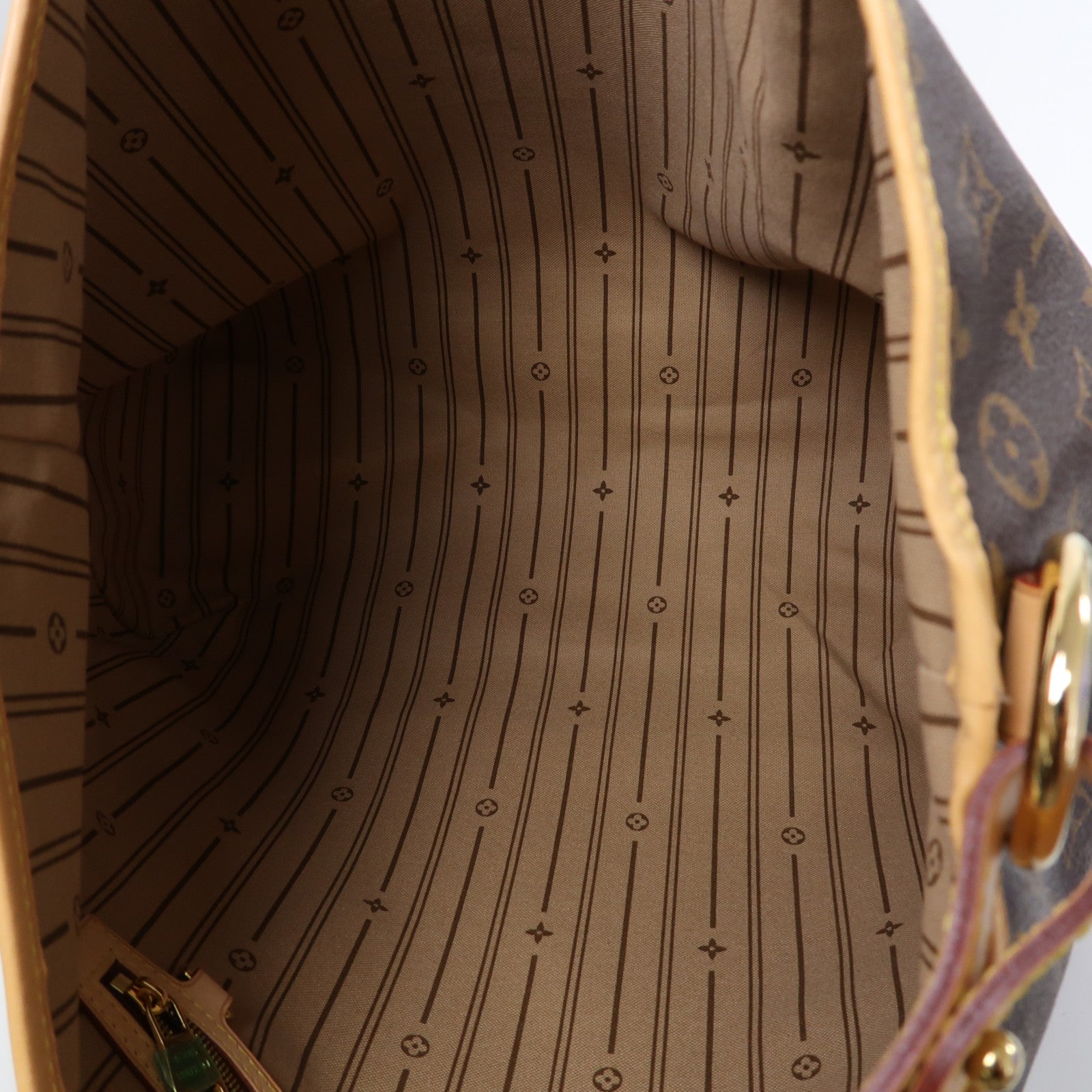 LOUIS VUITTON Monogram Delightful MM金扣肩背袋啡色