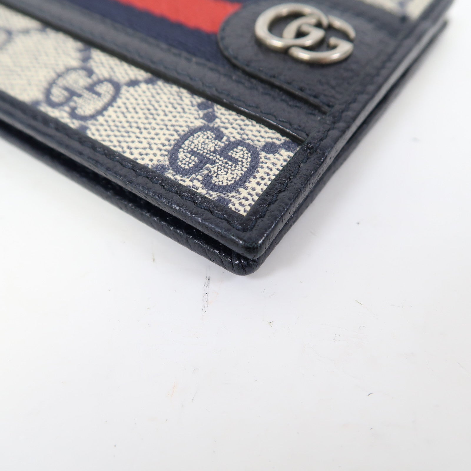 GUCCI 塗層帆布Wallet錢包藍色