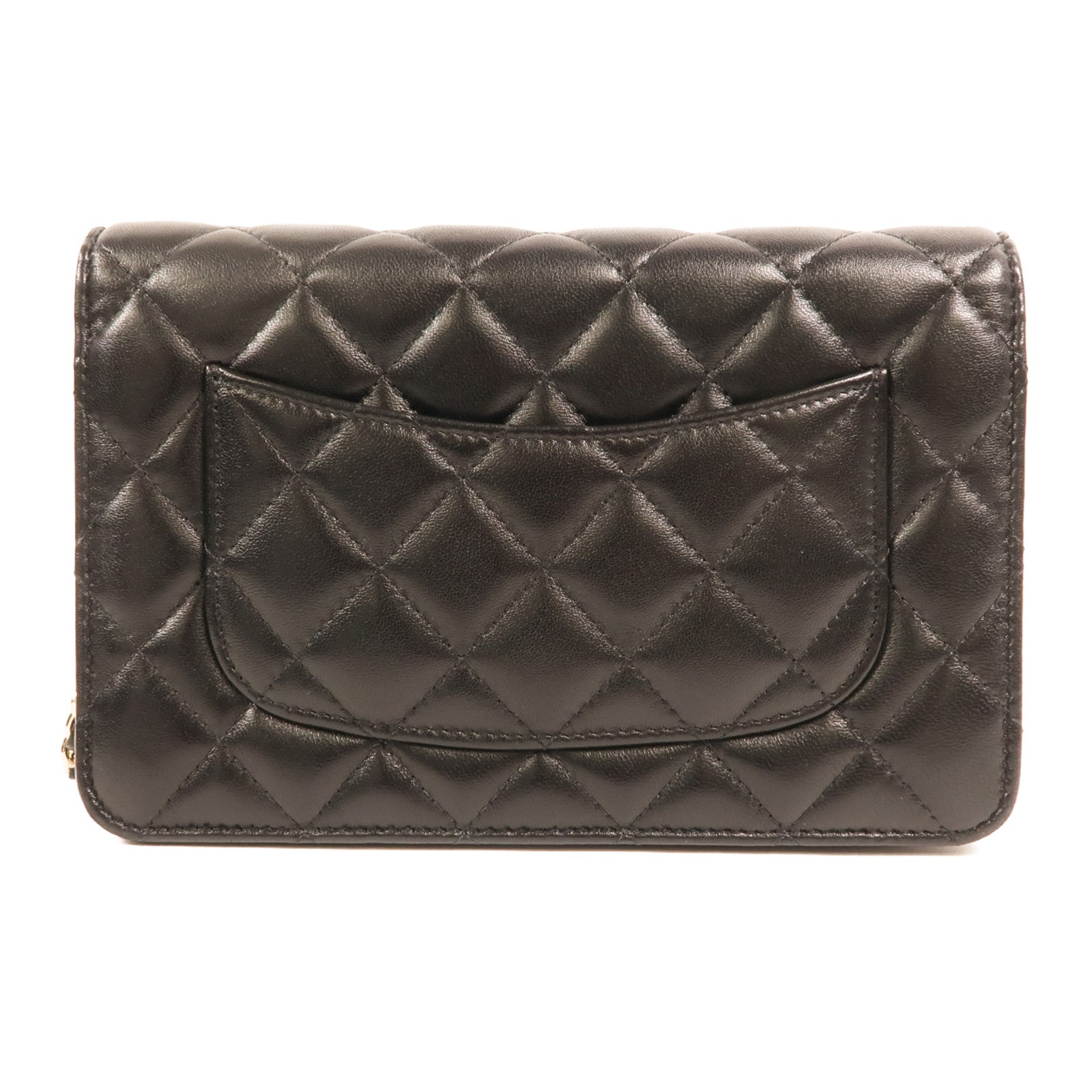 CHANEL 羊皮皮革WOC Wallet On Chain金扣鏈帶肩背袋
