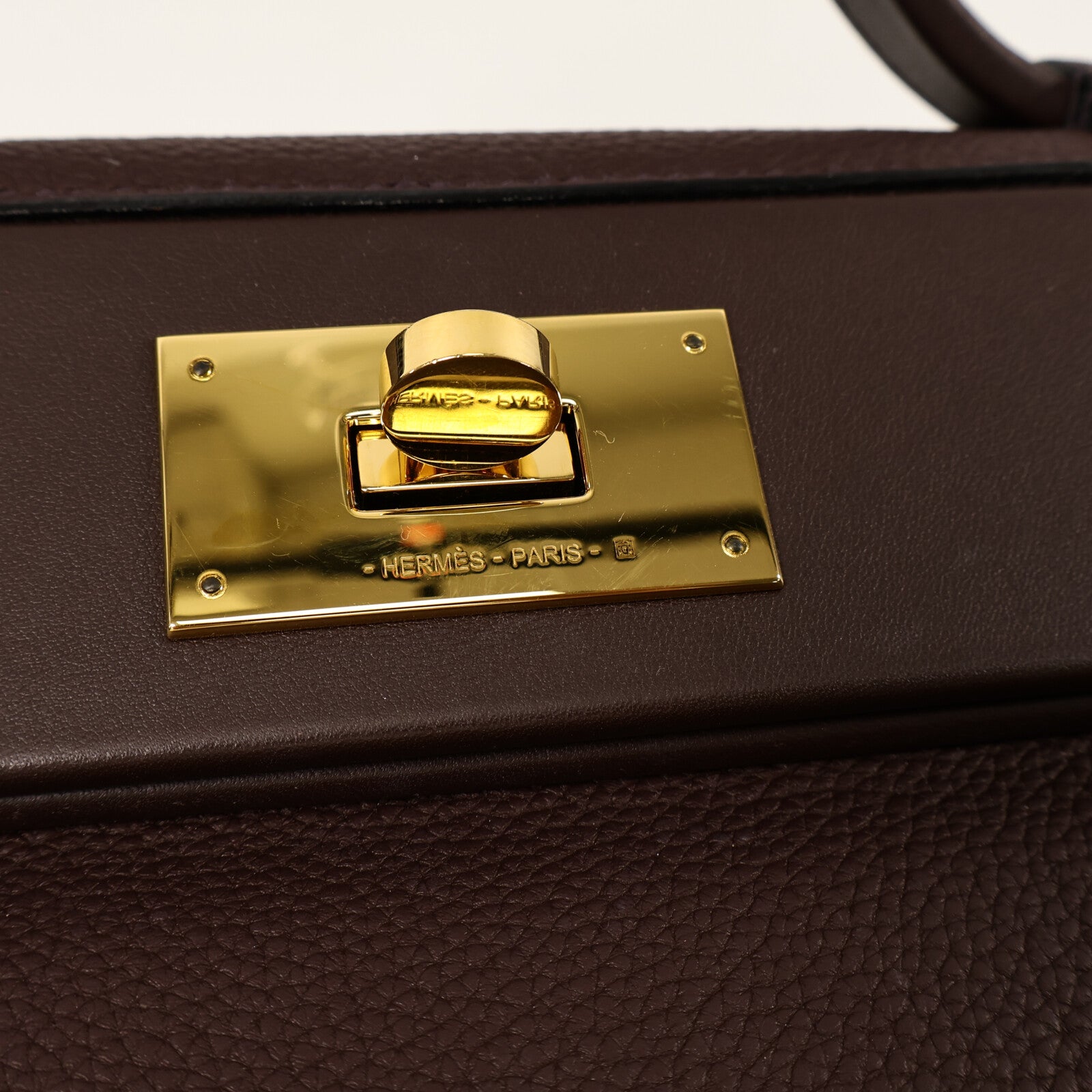 HERMES Clemence皮革24/24 29cm手挽肩背兩用袋Cassis/Bleu Saphir