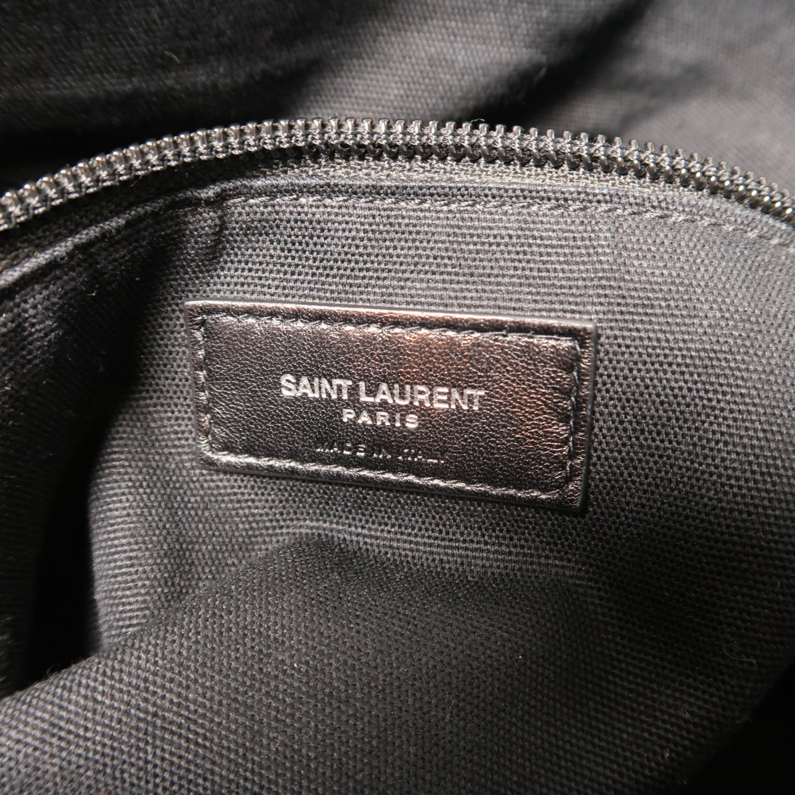 SAINT LAURENT 【激減優惠】牛皮皮革Shoulder Bag銀扣手挽肩背兩用袋黑色