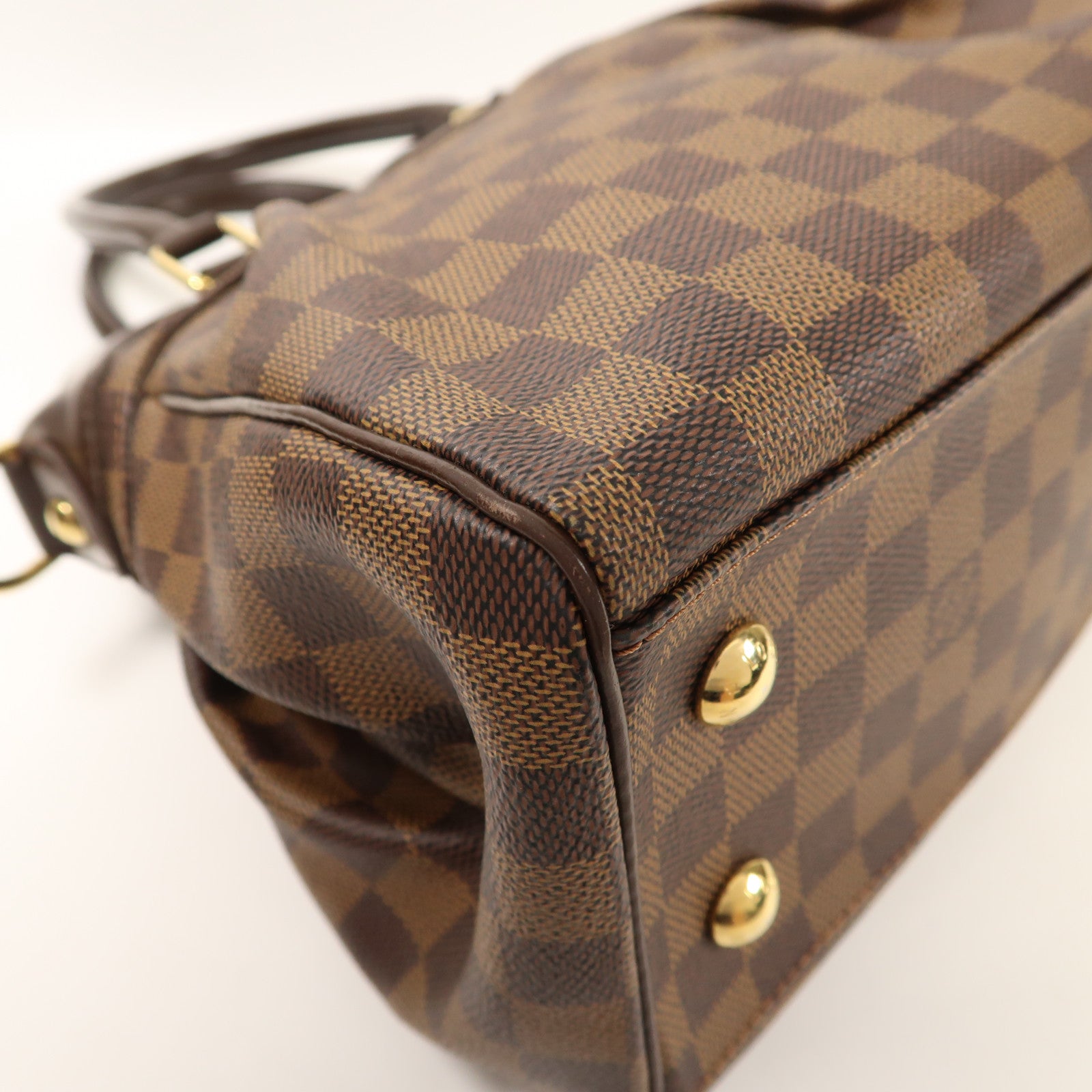 LOUIS VUITTON Damier Trevi金扣手挽肩背兩用袋