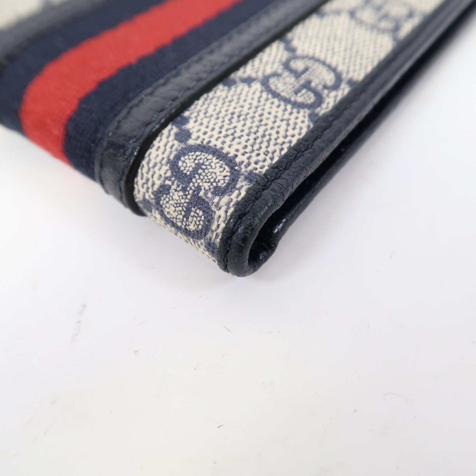 GUCCI 塗層帆布Wallet錢包藍色