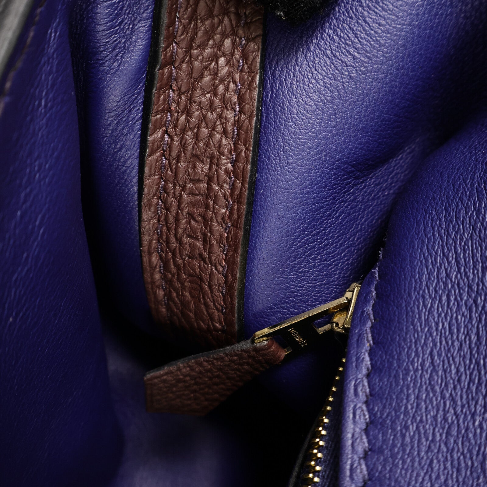 HERMES Clemence皮革24/24 29cm手挽肩背兩用袋Cassis/Bleu Saphir