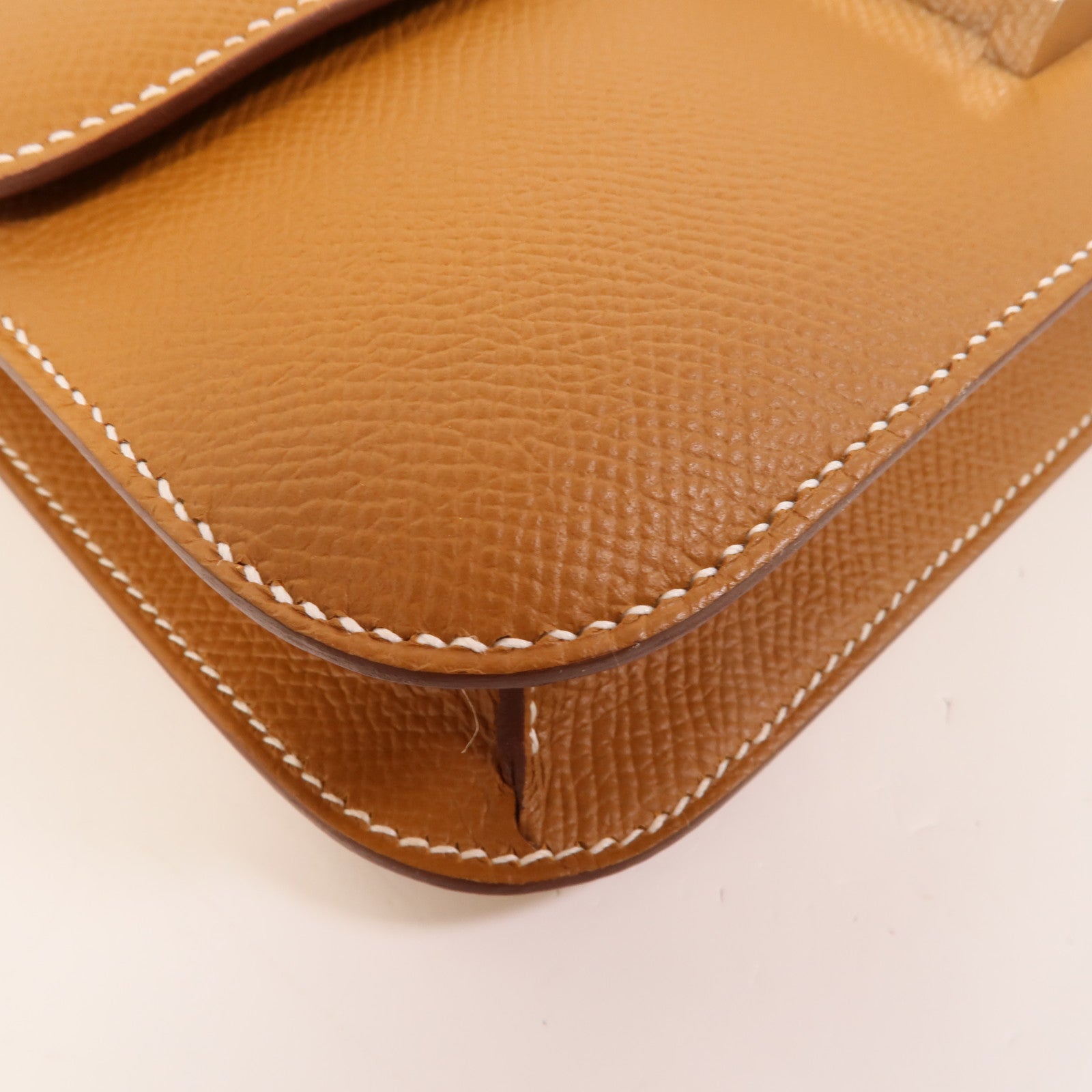 HERMES Epsom皮革Constance Elan肩背袋Gold