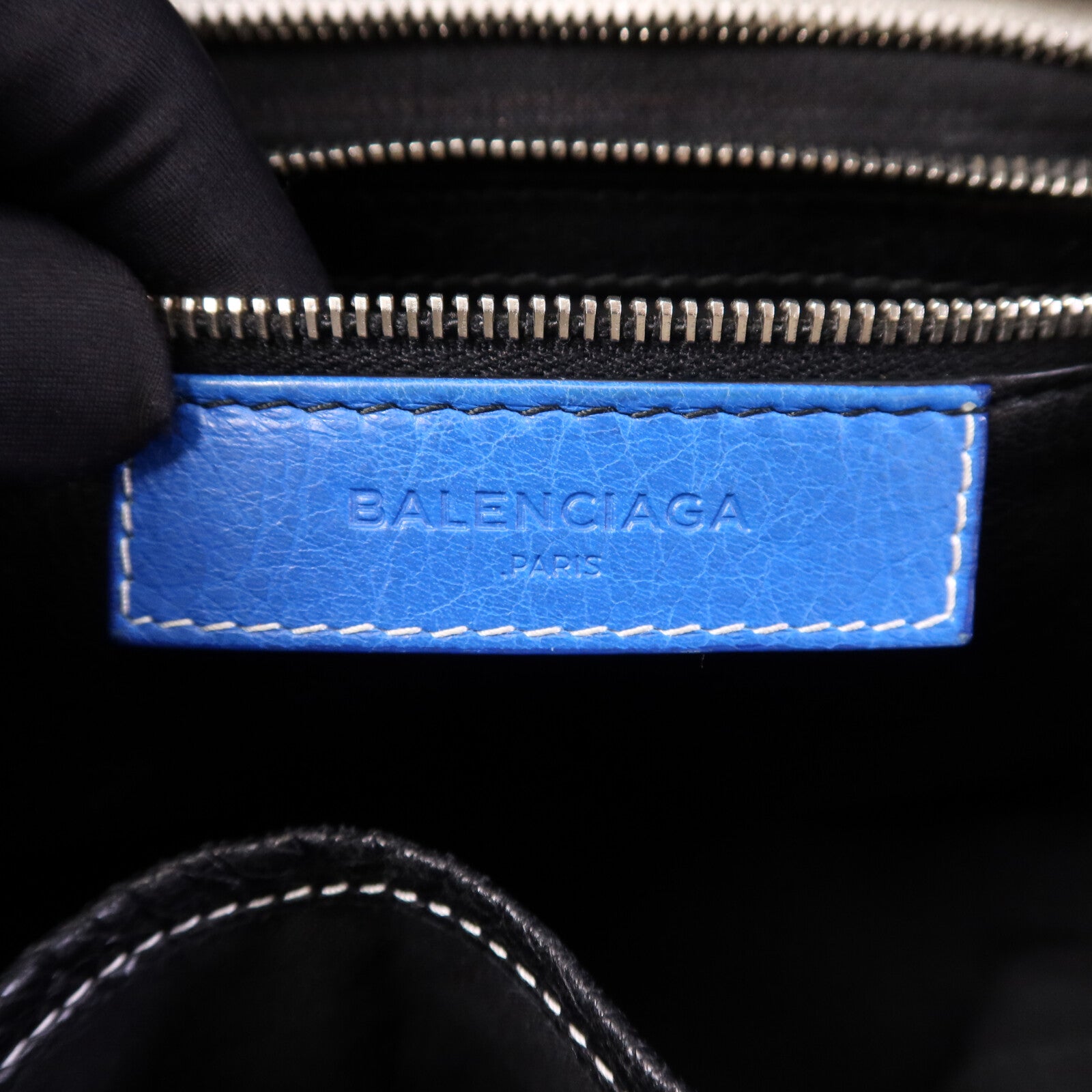 BALENCIAGA 牛皮皮革Bazaar Shopper銀扣手挽肩背兩用袋