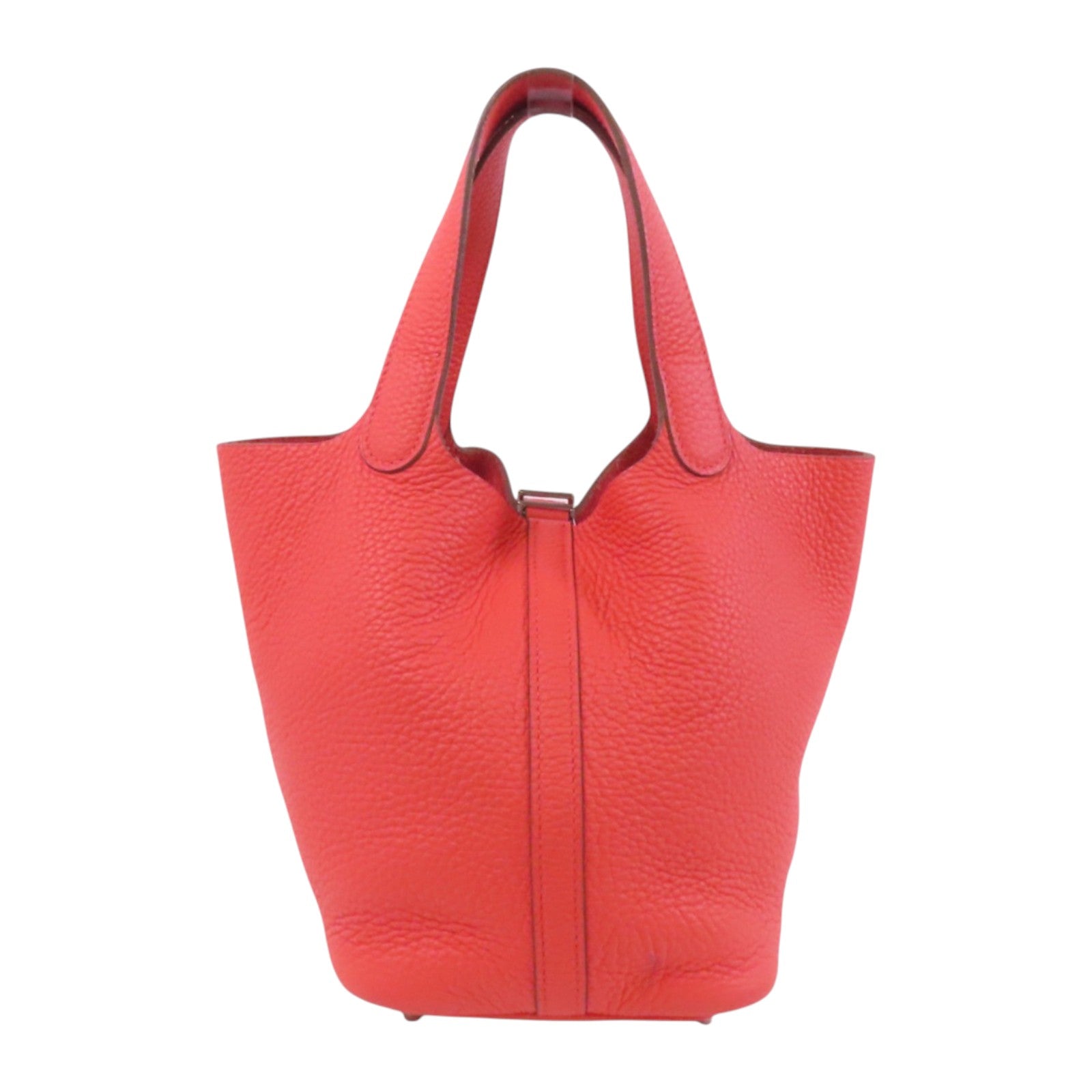 HERMES Clemence皮革Picotin PM銀扣手挽袋