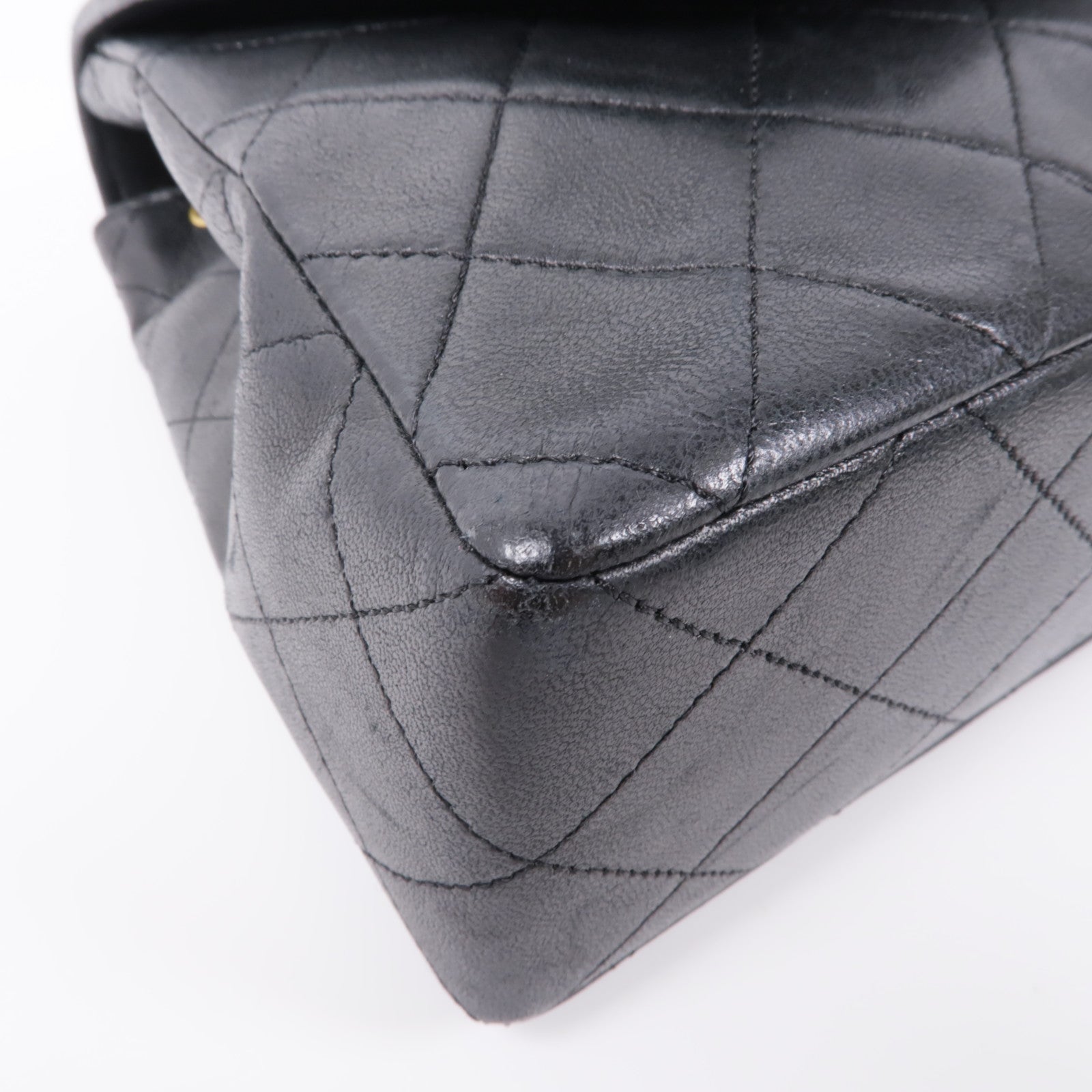 CHANEL 羊皮皮革Chain Shoulder金扣鏈帶肩背袋