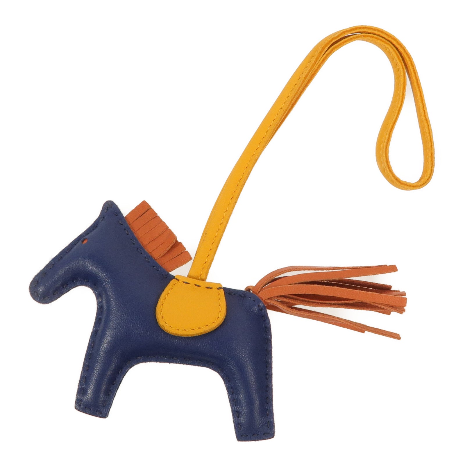 HERMES Milo/Swift皮革Rodeo PM掛飾Bleu de Malte