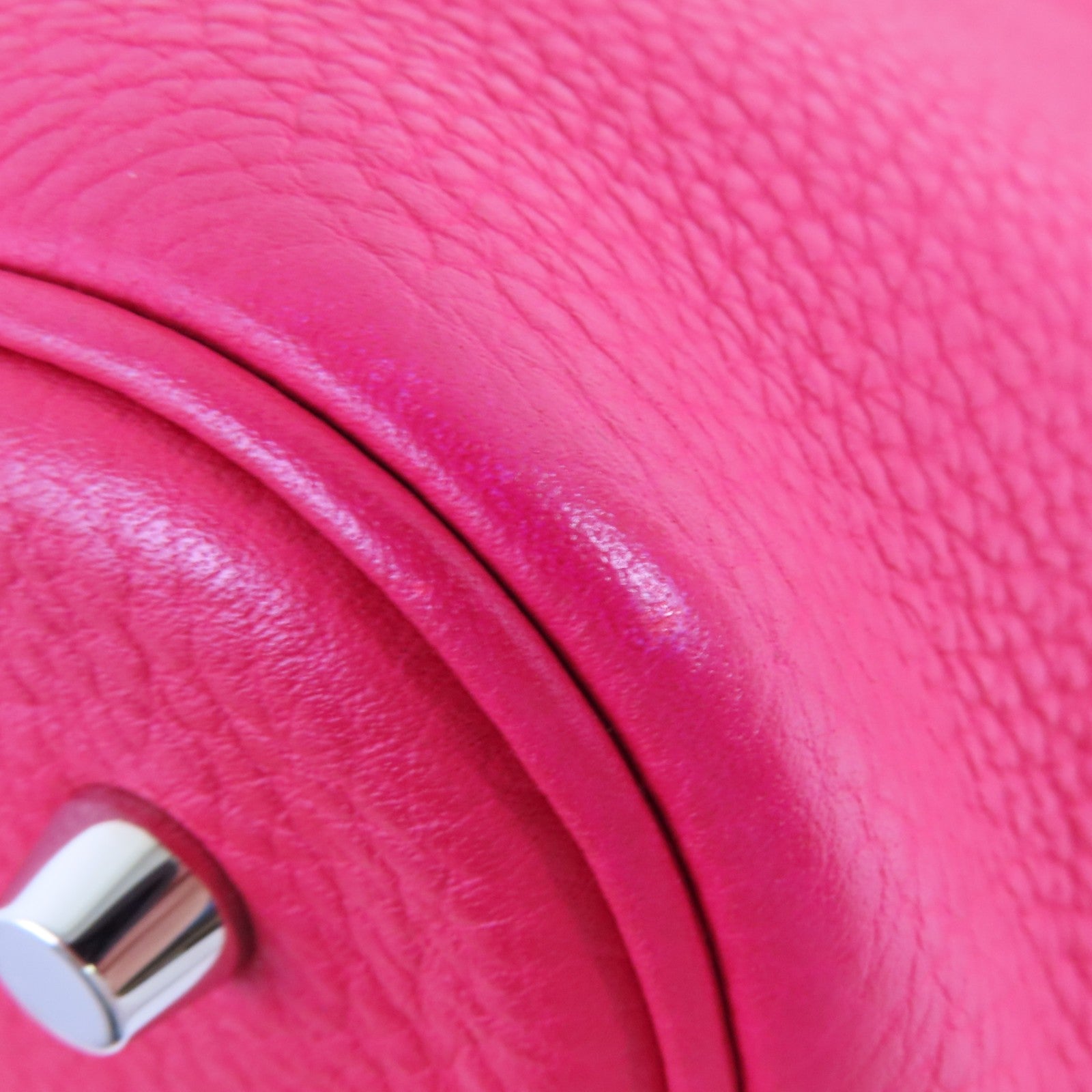 HERMES Clemence皮革Picotin MM銀扣手挽袋