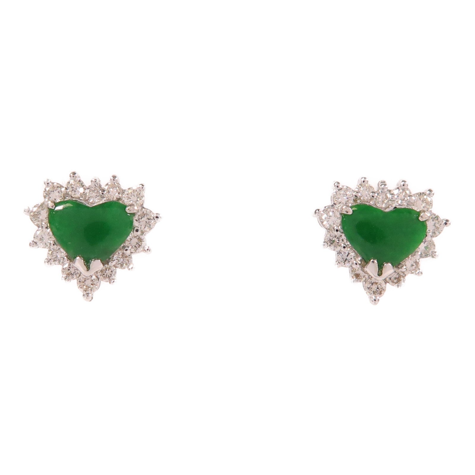 JEWELRY 18K白金Jade Earrings耳環