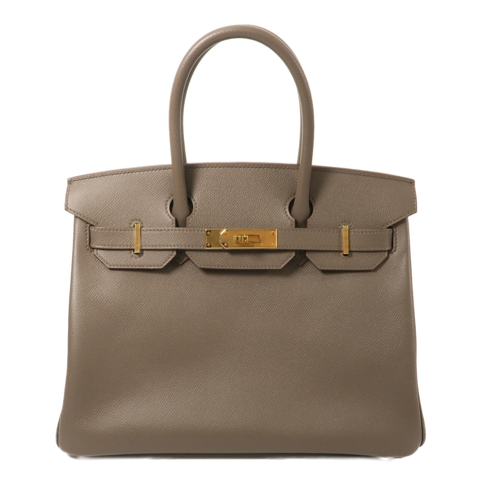 HERMES Epsom皮革Birkin 30手挽袋Etain