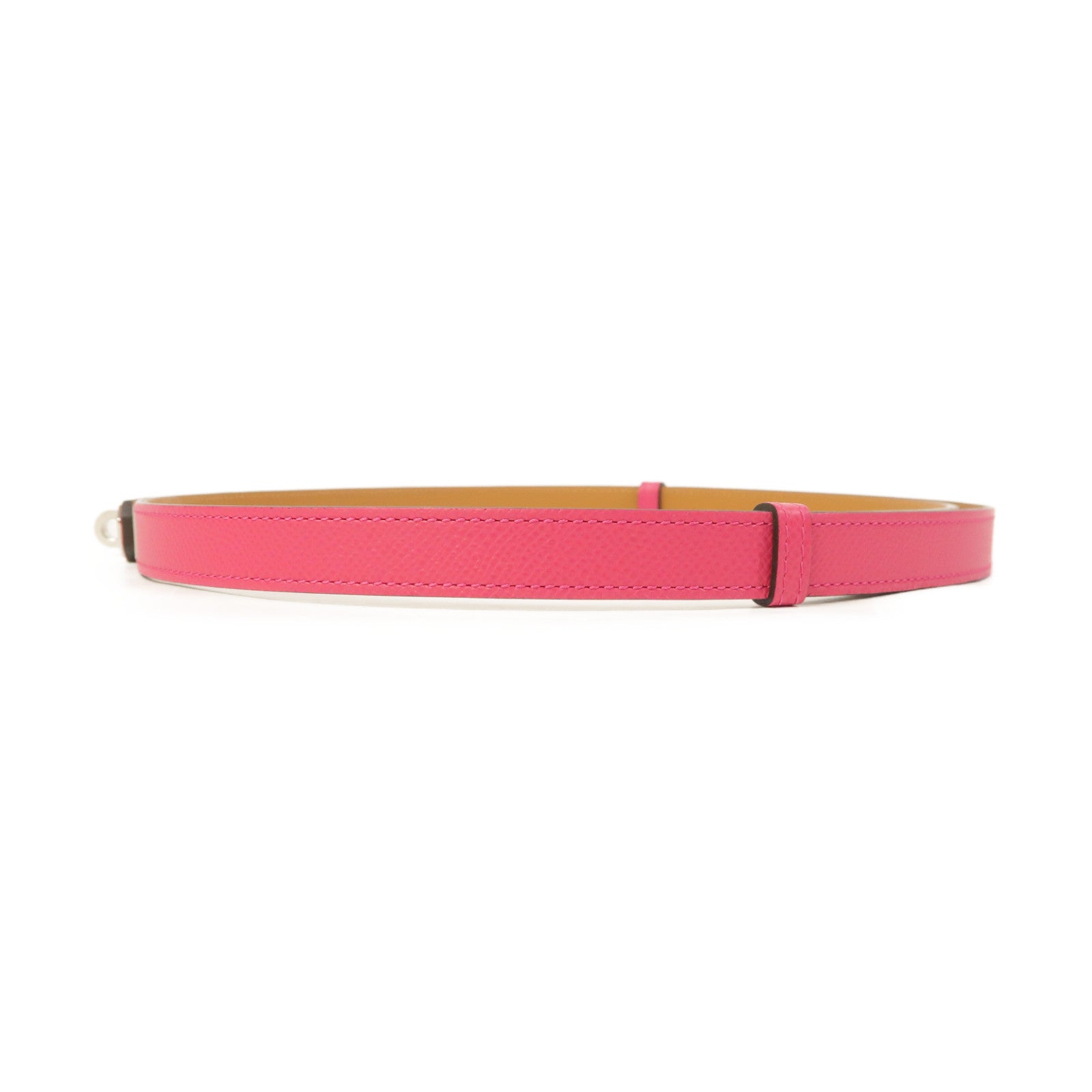 HERMES Epsom皮革Kelly Belt銀扣皮帶玫瑰紫色