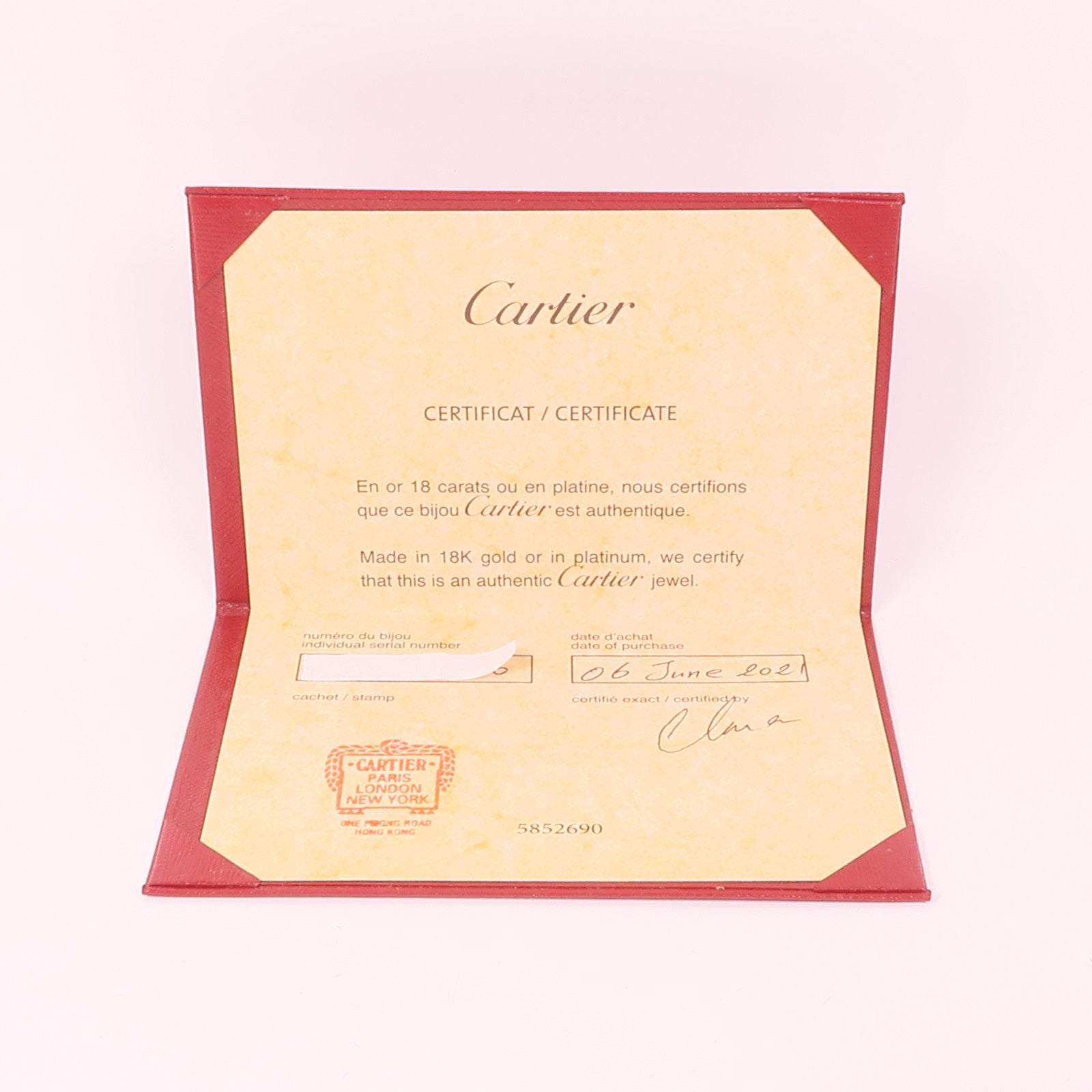 CARTIER 18K玫瑰金Juste Un Clou Necklace Diamond鑽石項鍊