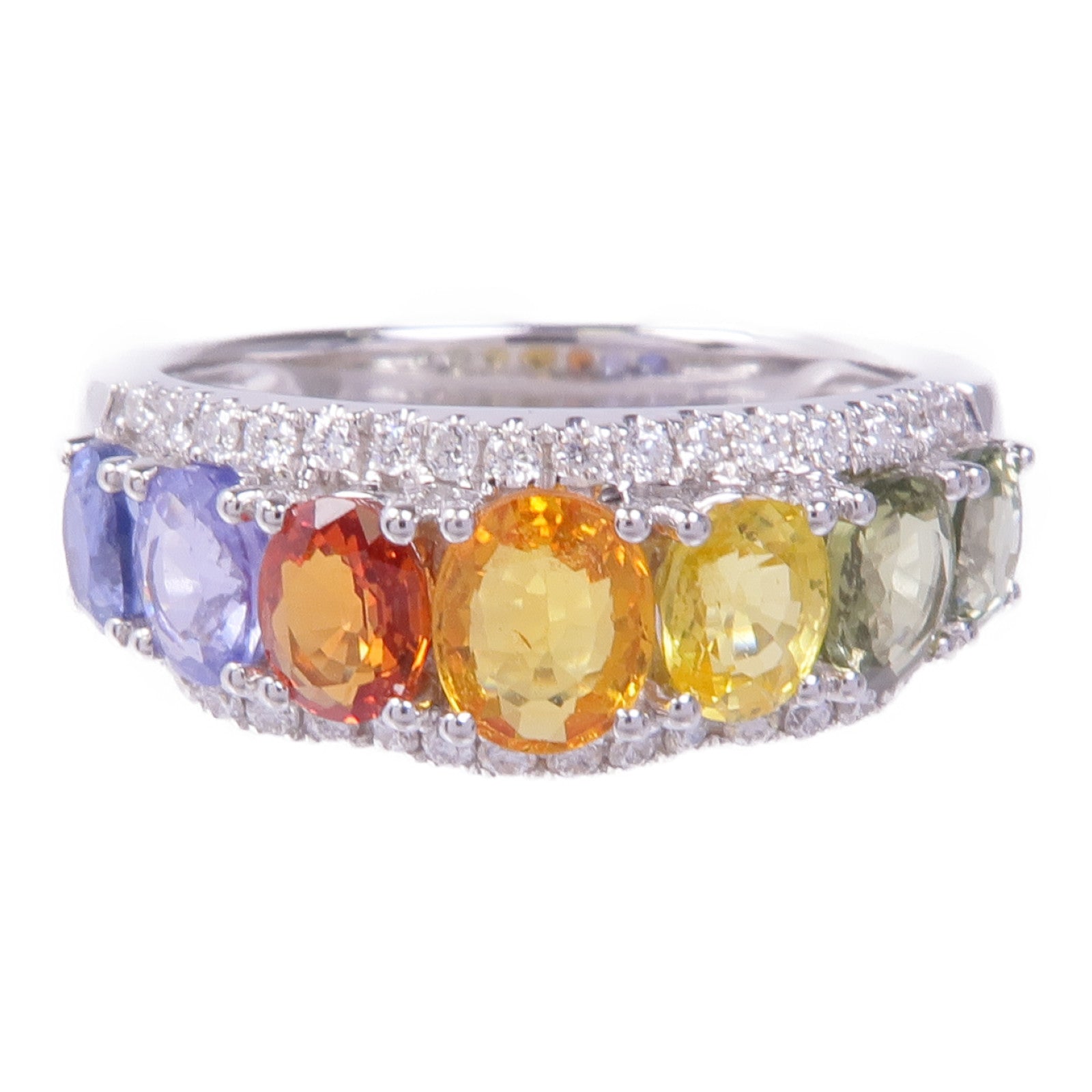 JEWELRY 18K白金Sapphire Ring藍寶石戒指US#6