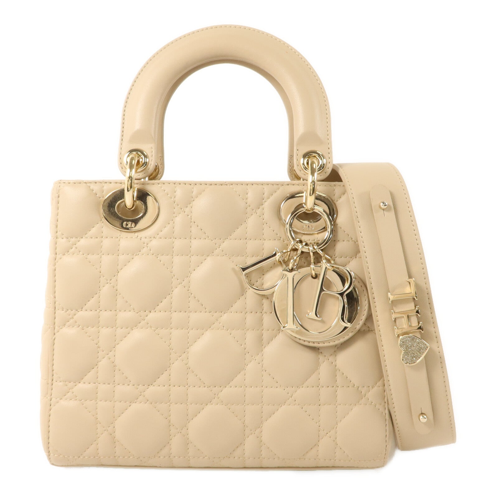 Dior 羊皮皮革Lady Dior MY ABC Dior Small手挽肩背兩用袋