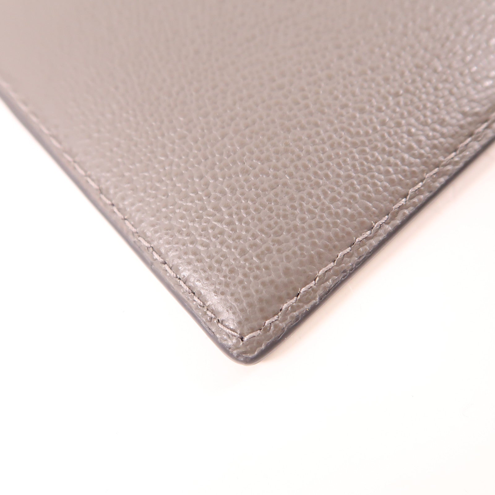 BURBERRY 牛皮皮革Card Case銀扣卡片套灰色