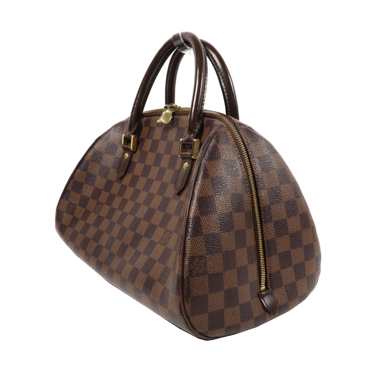 LOUIS VUITTON 【激減優惠】Damier Ribera MM 金扣手挽袋啡色