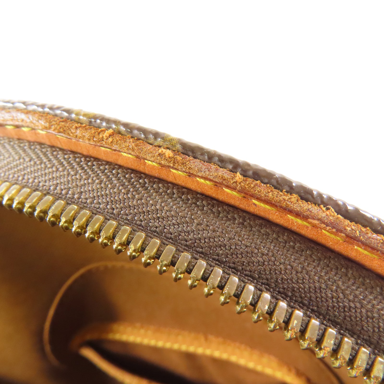 LOUIS VUITTON Monogram Ellipse PM金扣手挽袋棕色