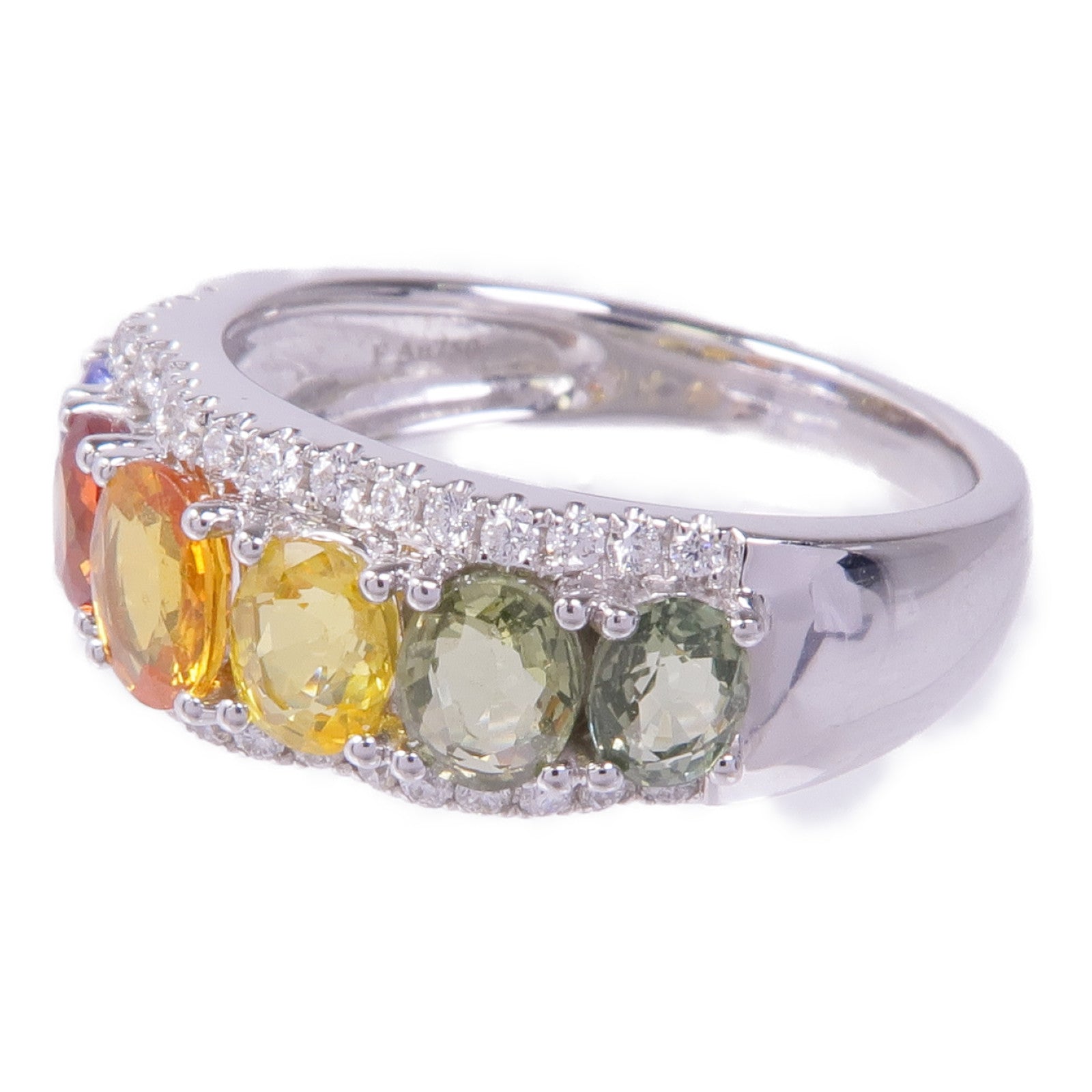 JEWELRY 18K白金Sapphire Ring藍寶石戒指US#6