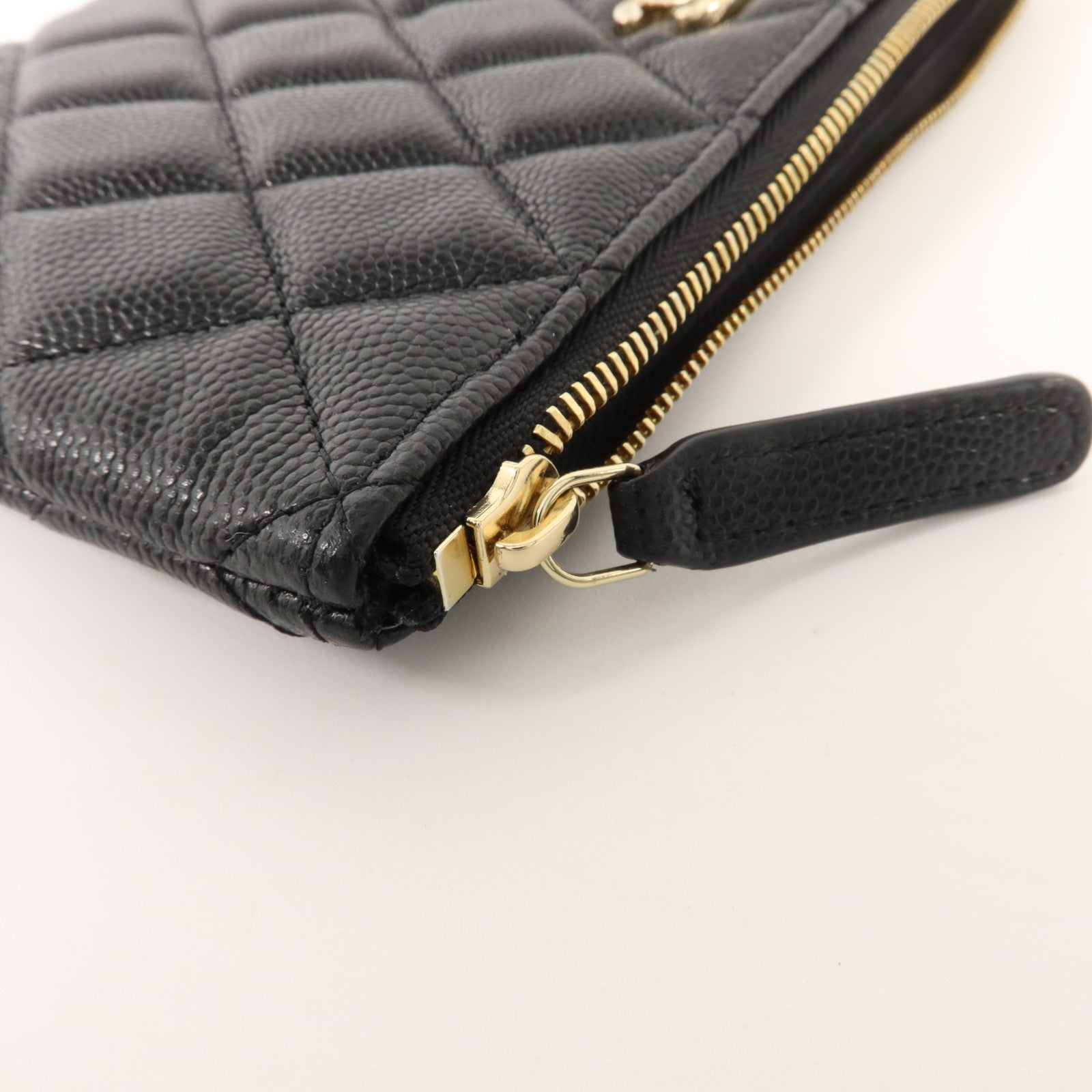 CHANEL 牛皮皮革Classic Zipped Pouch金扣小袋