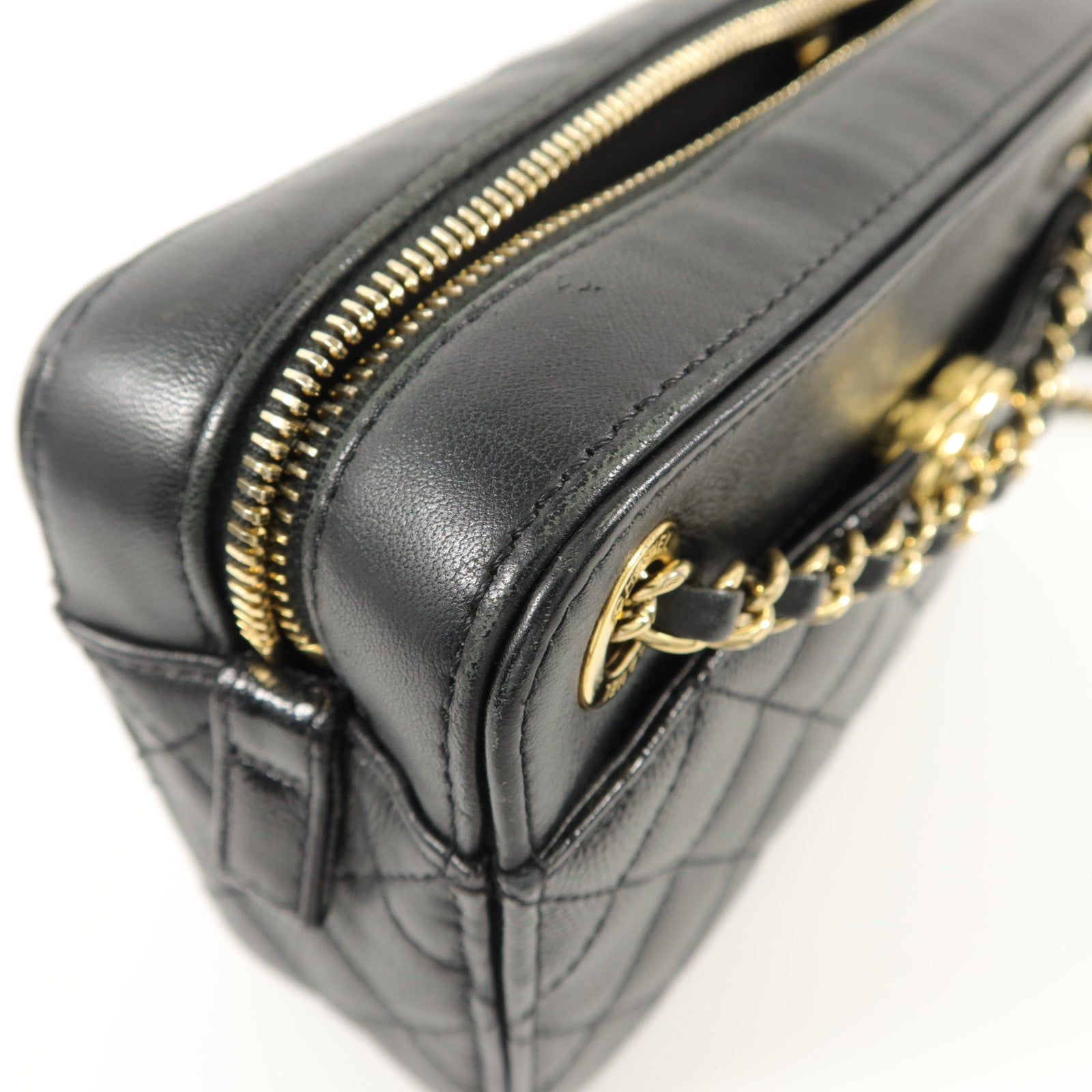 CHANEL 牛皮皮革Chain Shoulder鏈帶肩背袋