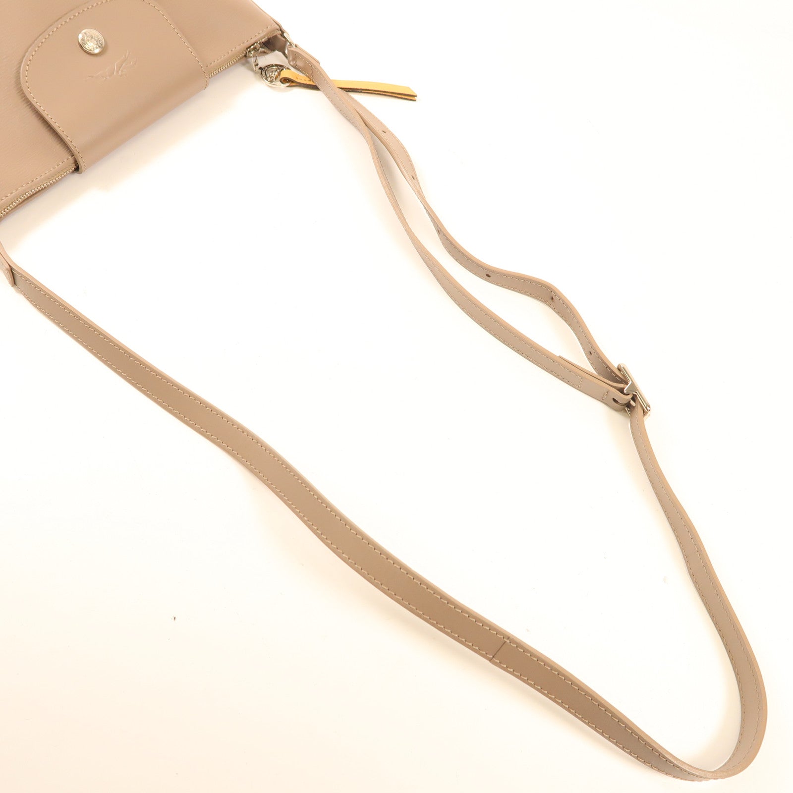Longchamp 牛皮皮革Shoulder Bag銀扣肩背袋