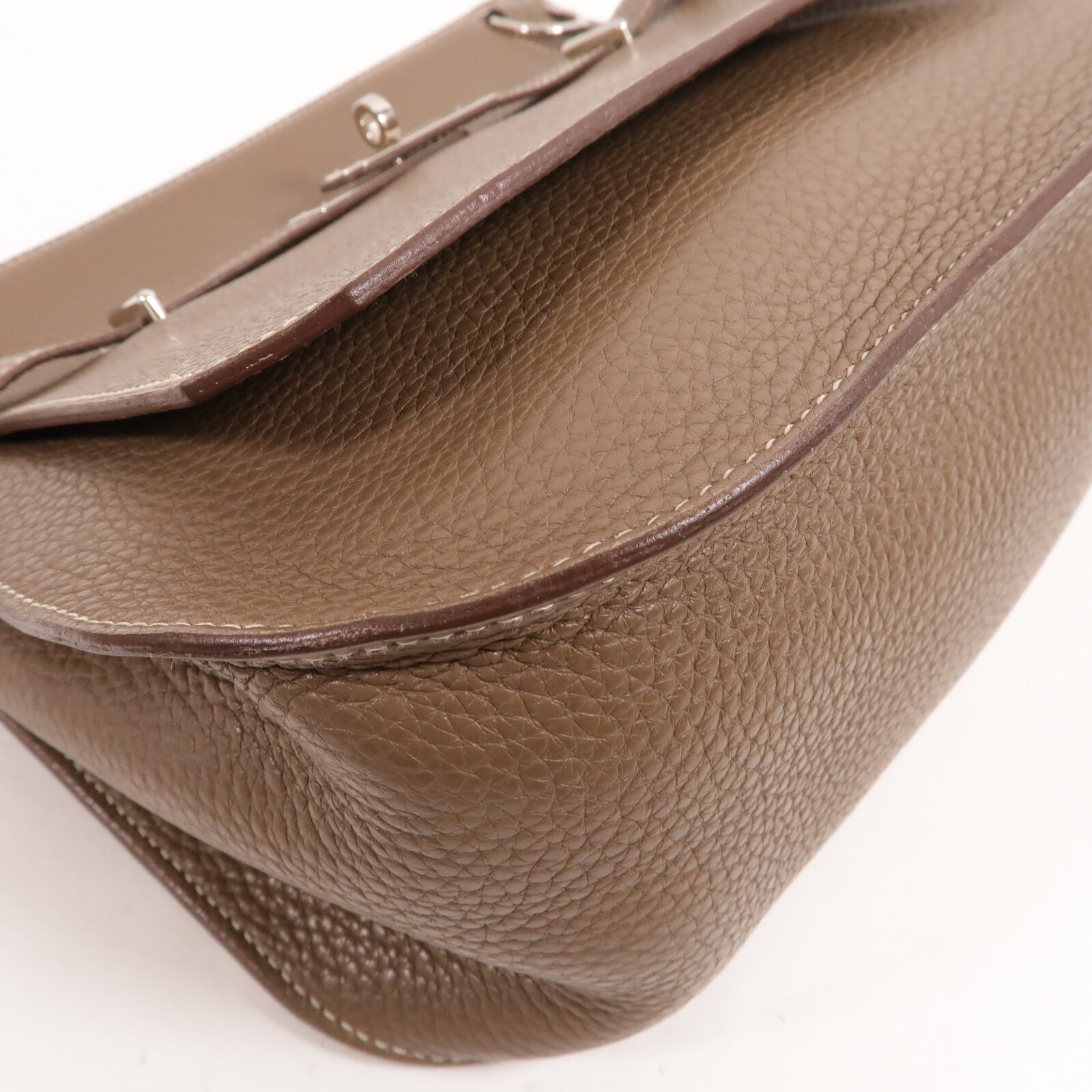 HERMES Togo皮革Jypsiere肩背袋Etoupe