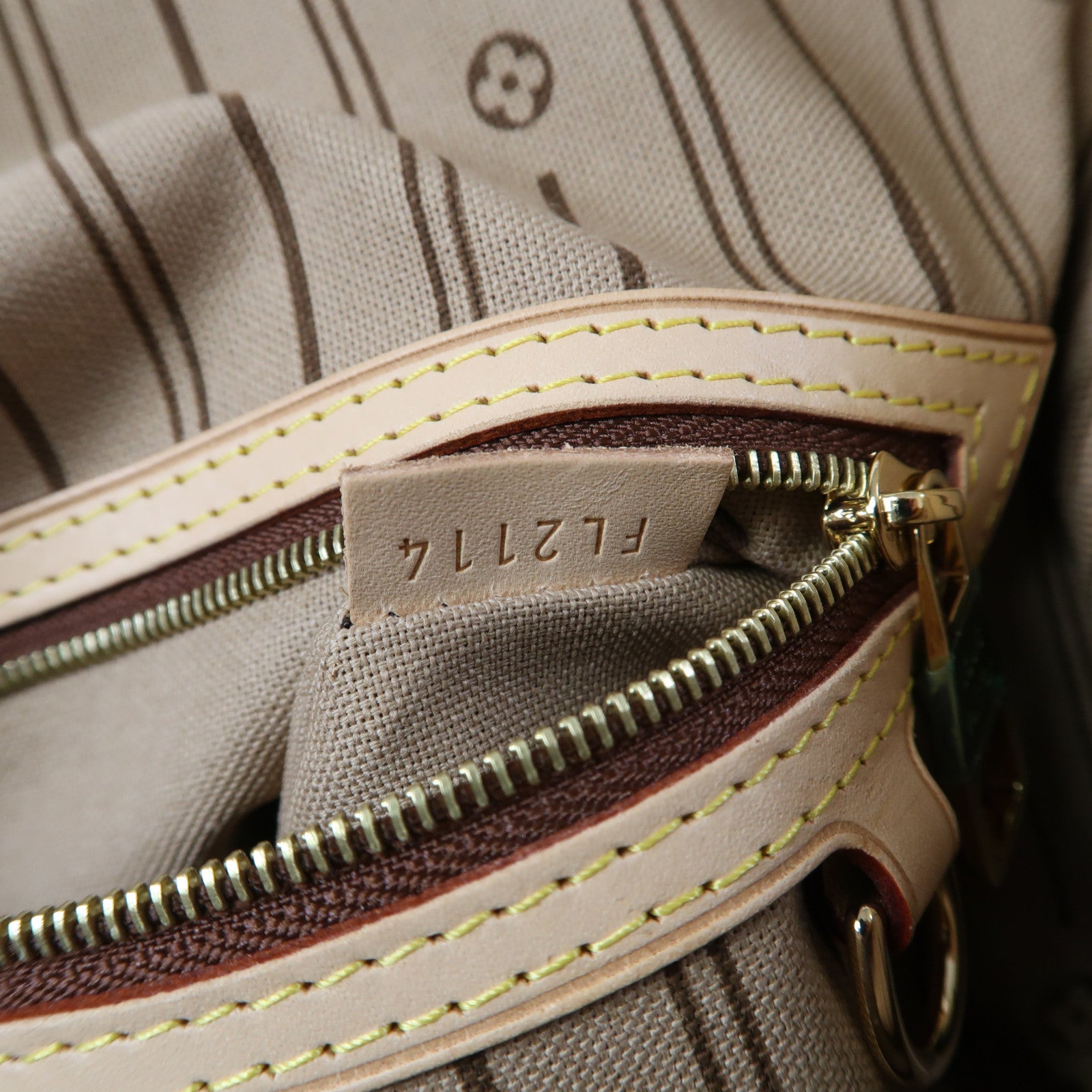 LOUIS VUITTON Monogram Delightful MM金扣肩背袋啡色