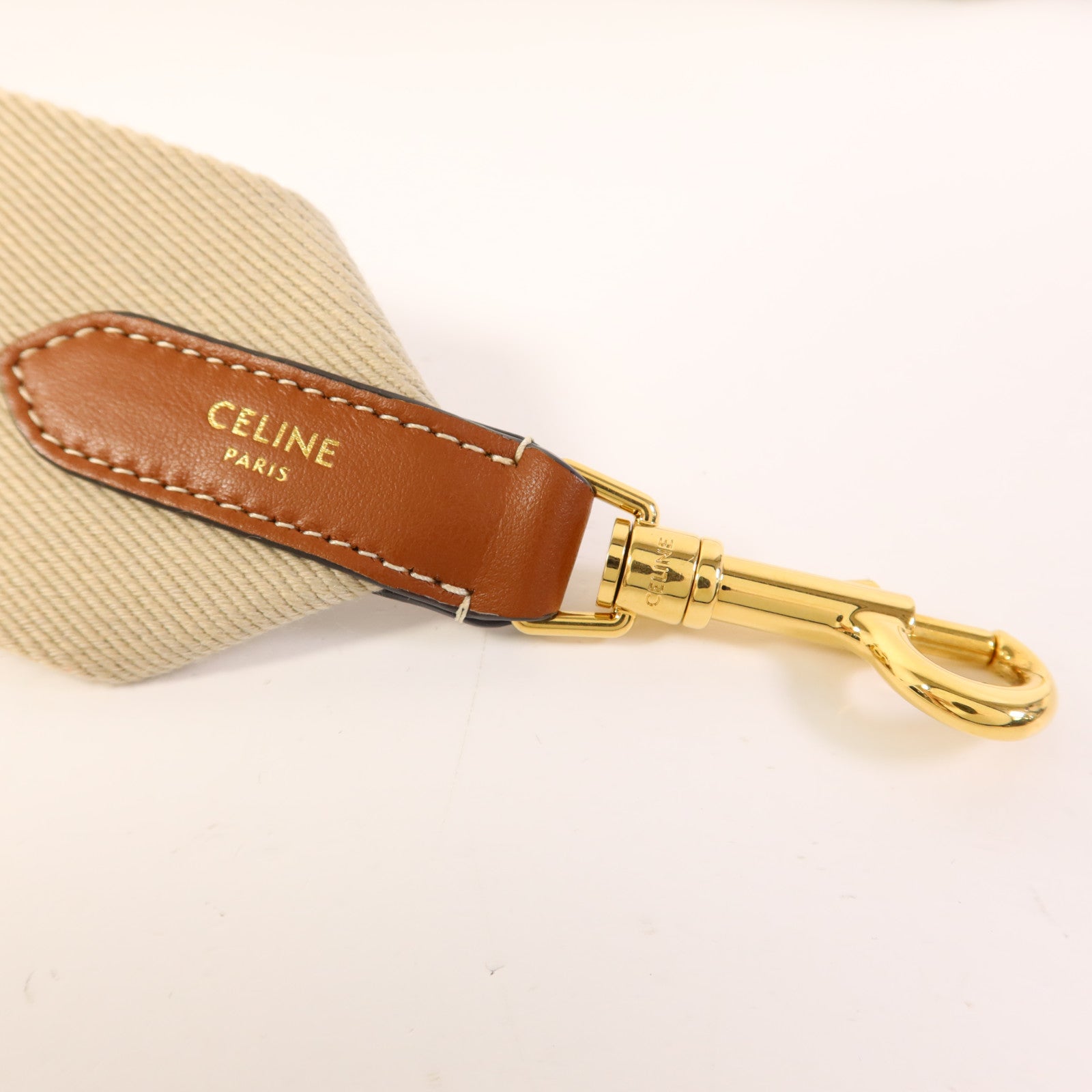 CELINE 帆布Strap金扣掛飾