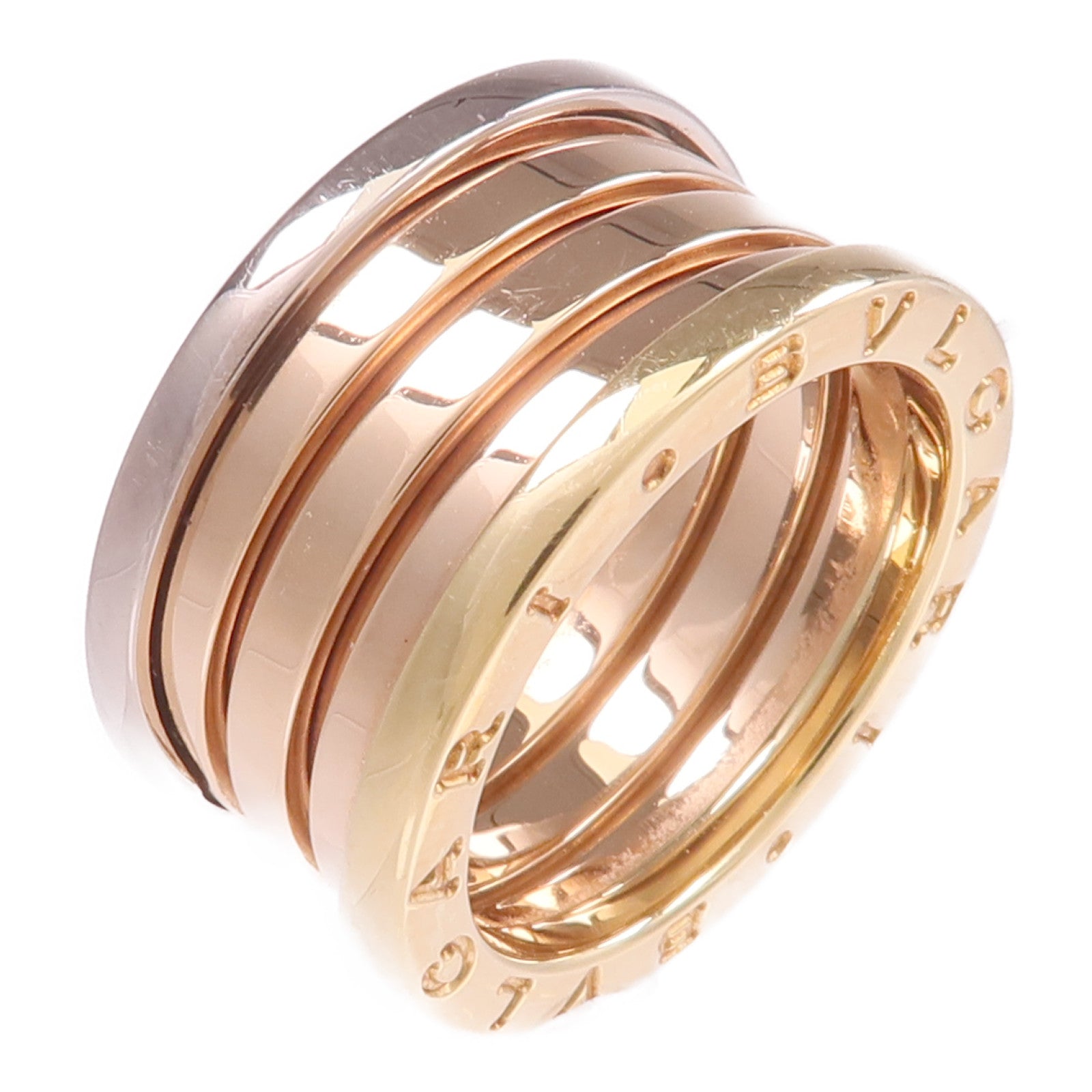 BVLGARI 18K黃金/白金/玫瑰金B-zero1戒指BVLGARI#54/US#6.5