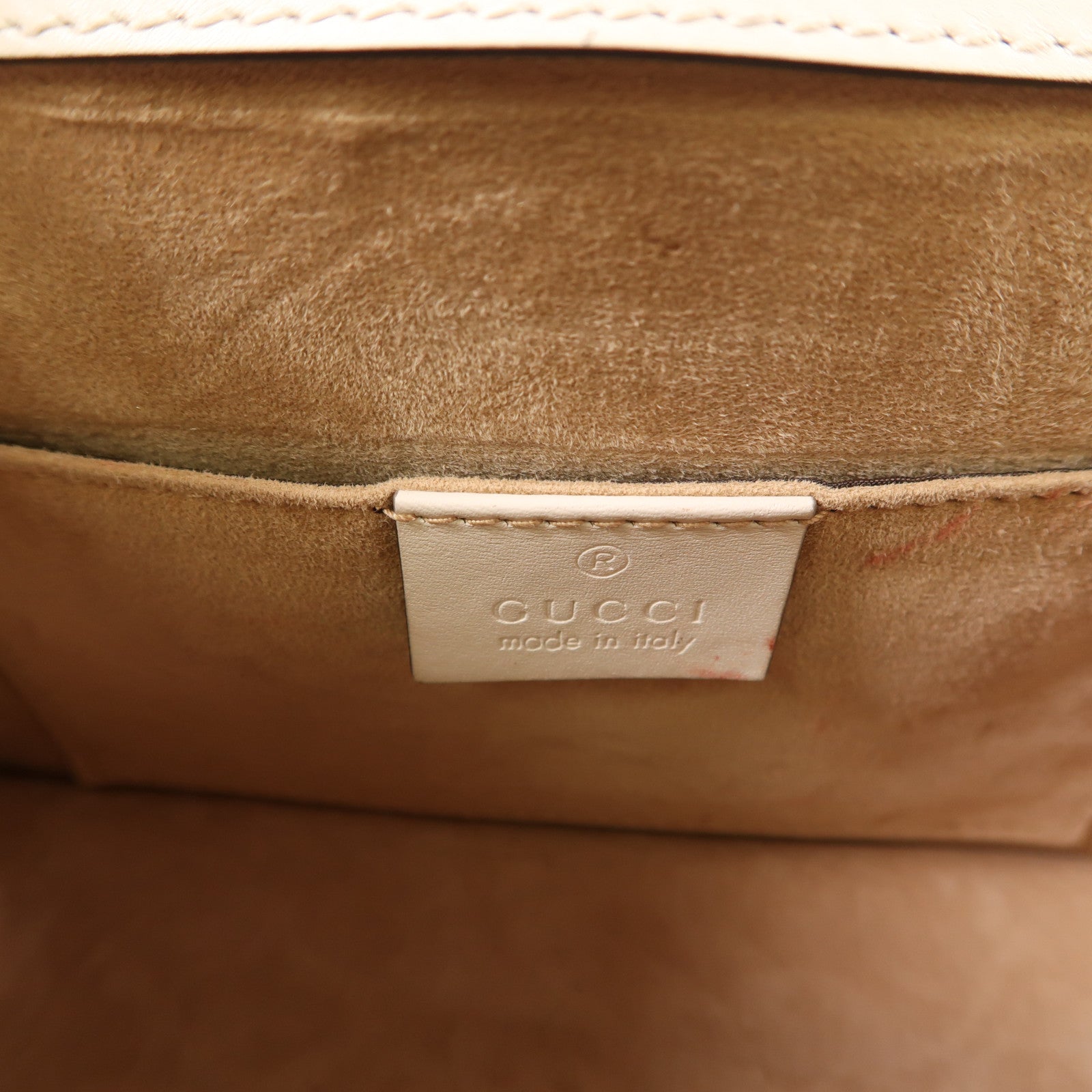 GUCCI GG GHW Sylvie 2Way Shoulder Hand Bag Calfskin Leather 470270 White