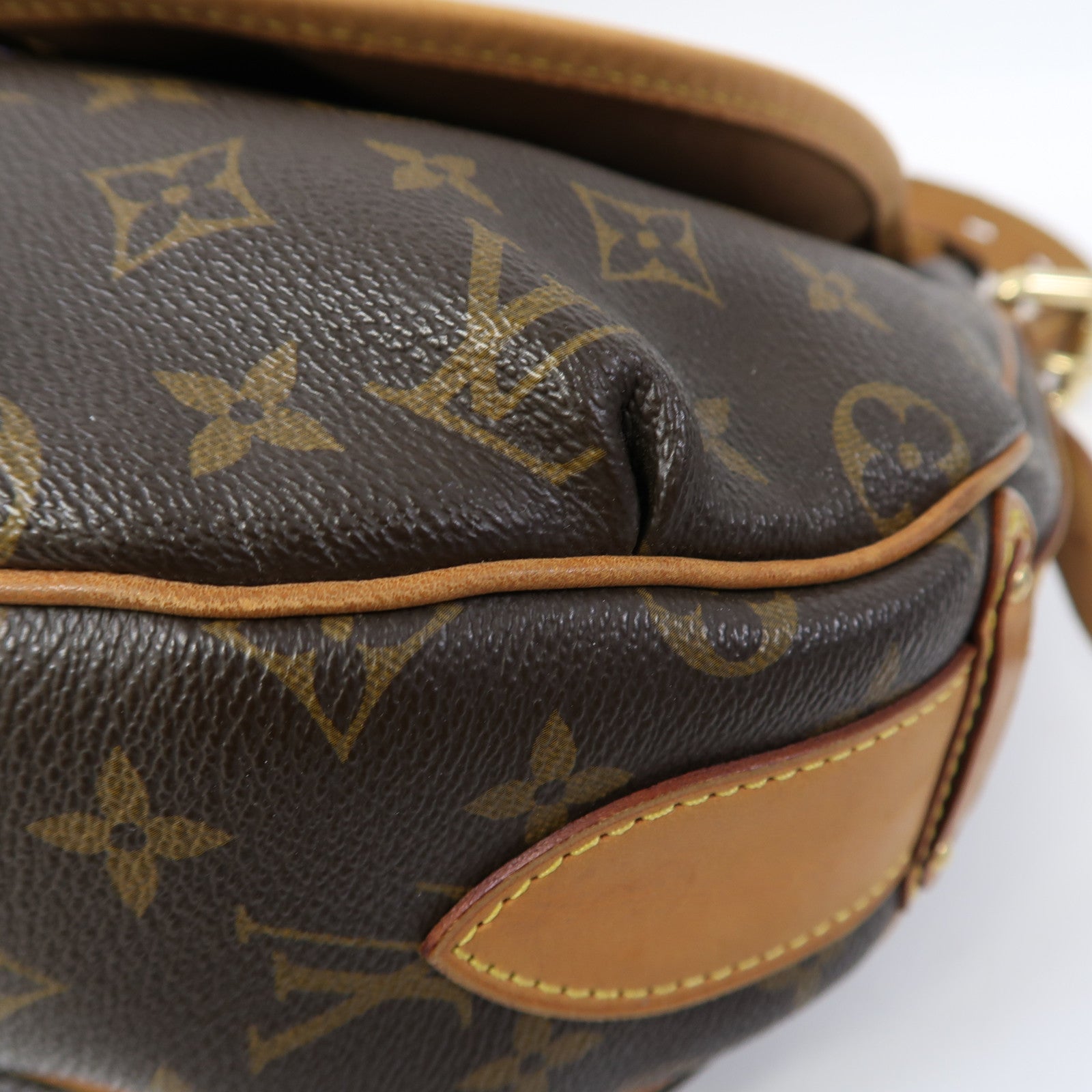 LOUIS VUITTON Monogram Tulum GM金扣肩背袋啡色