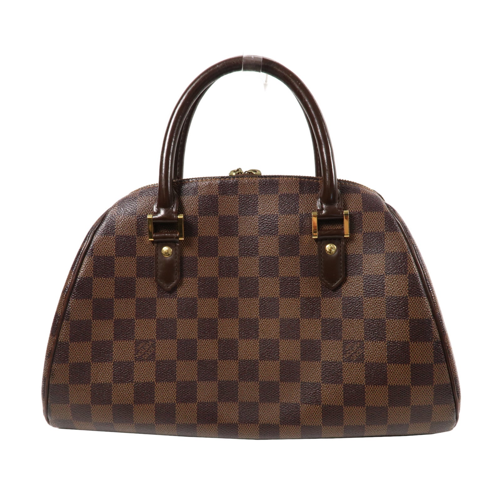LOUIS VUITTON 【激減優惠】Damier Ribera MM 金扣手挽袋啡色