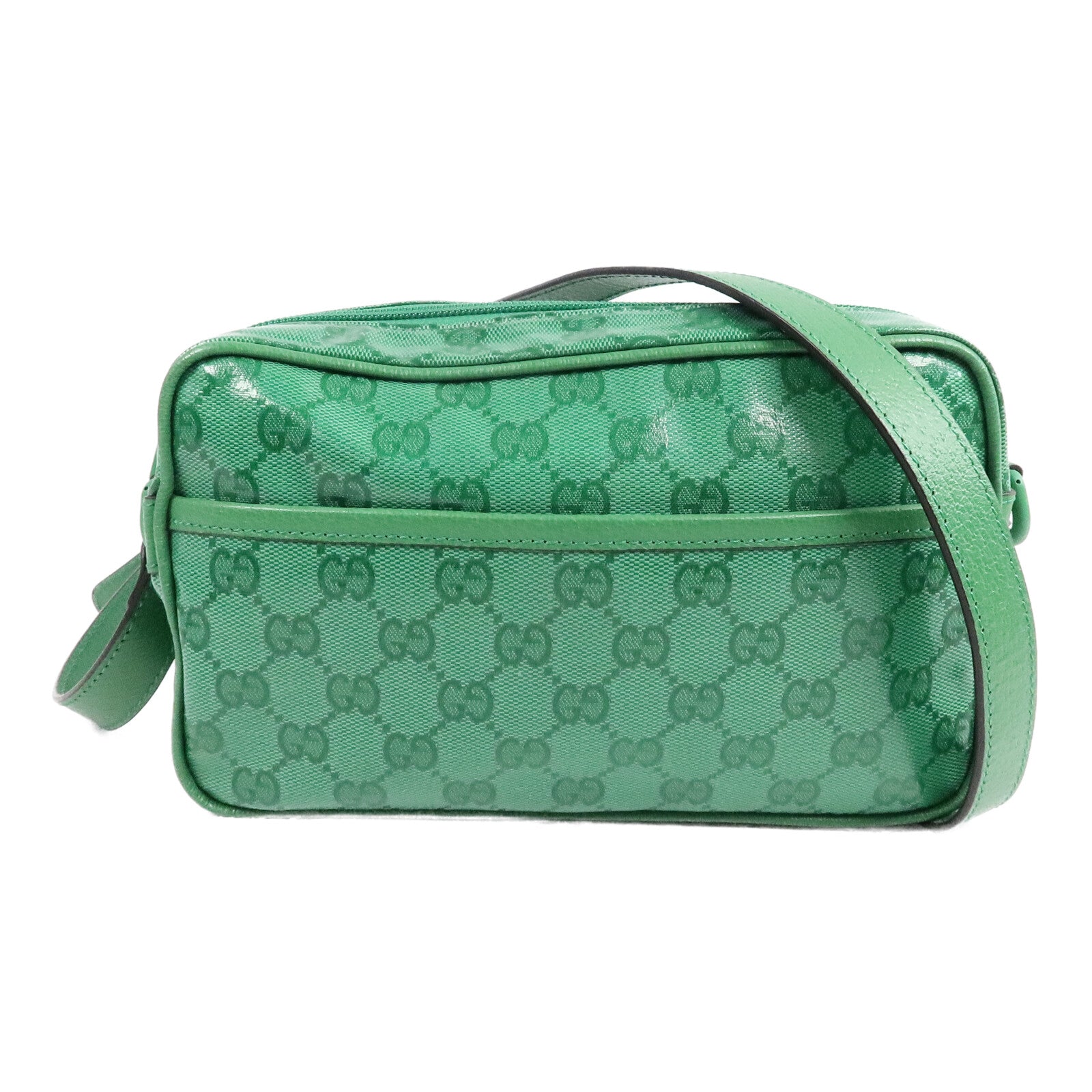 GUCCI 漆皮皮革GG Crystal Mini Shoulder Bag肩背袋