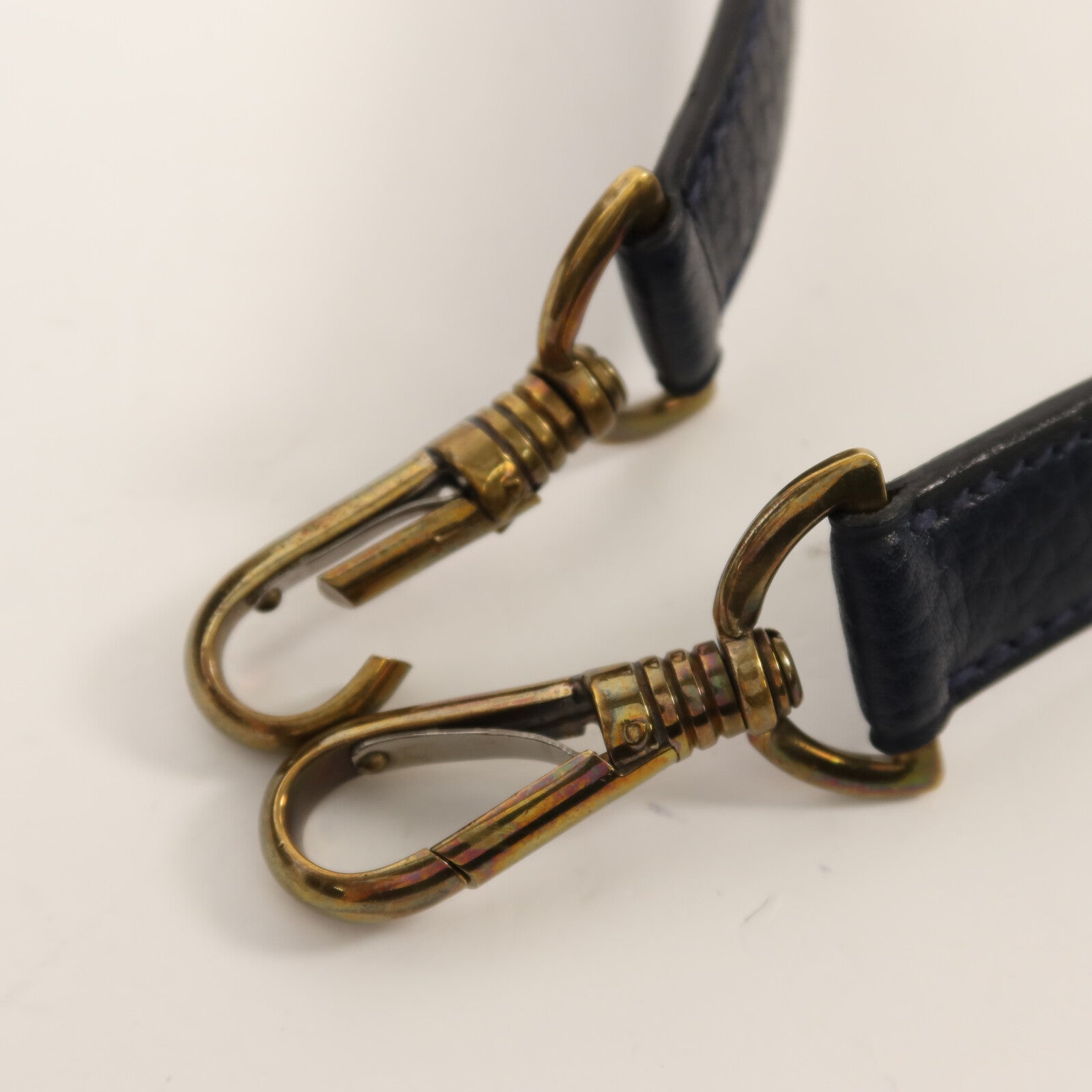HERMES Ardennes皮革Rudy金扣手挽肩背兩用袋Navy