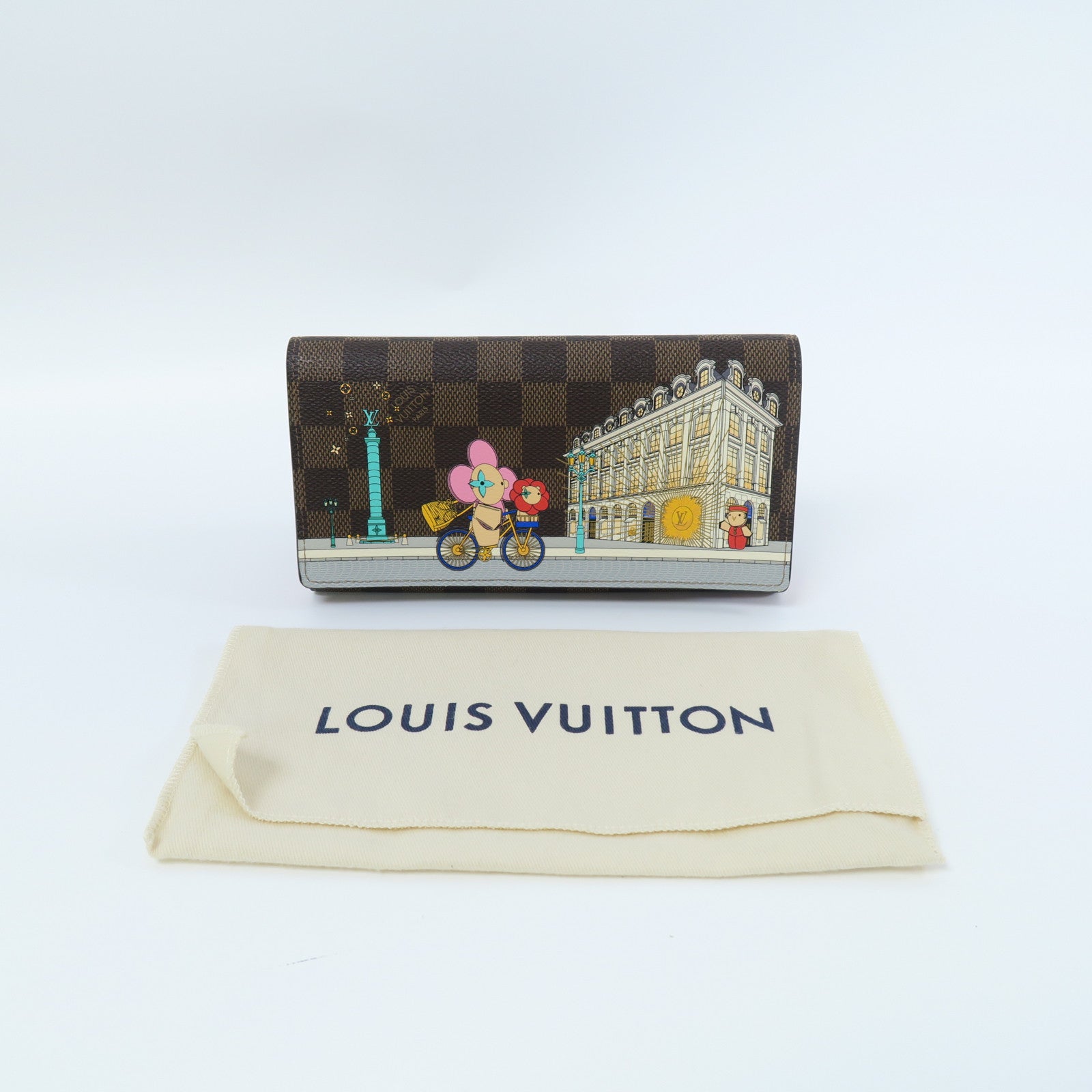 LOUIS VUITTON **【激減優惠】Damier Sarah Wallet金扣長錢包彩色