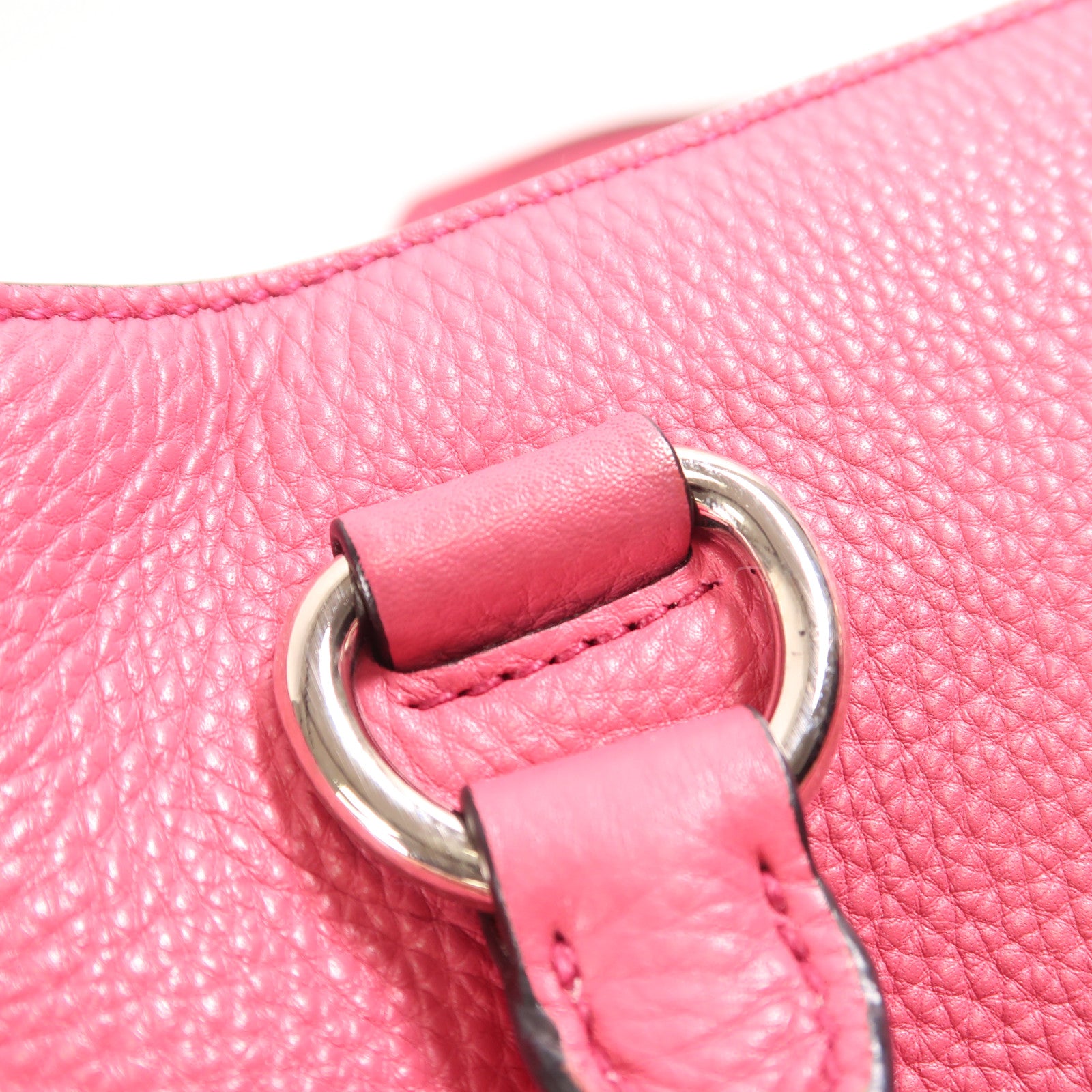 PRADA 牛皮皮革Shoulder Bag銀扣手挽肩背兩用袋