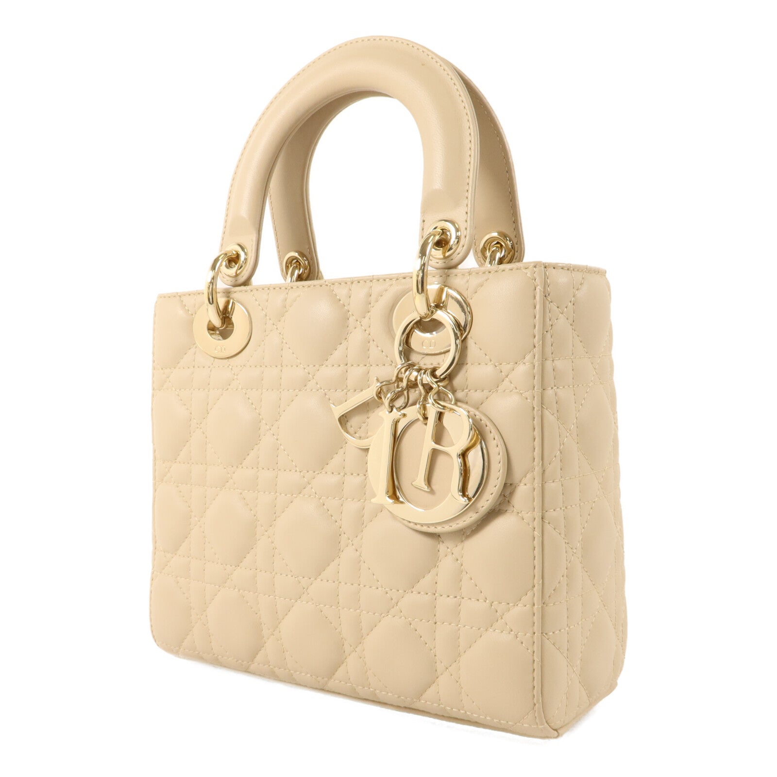 Dior 羊皮皮革Lady Dior MY ABC Dior Small手挽肩背兩用袋