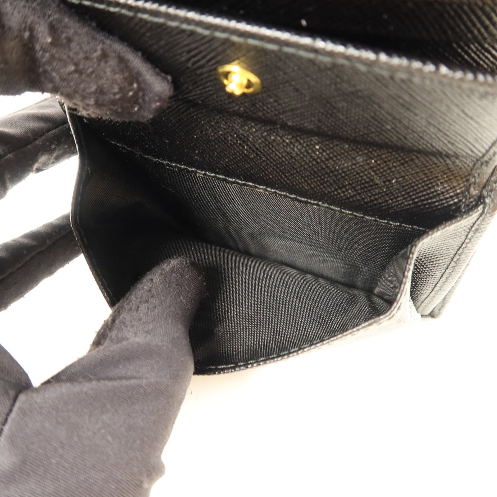 PRADA Saffiano皮革Small Bifold Wallet錢包