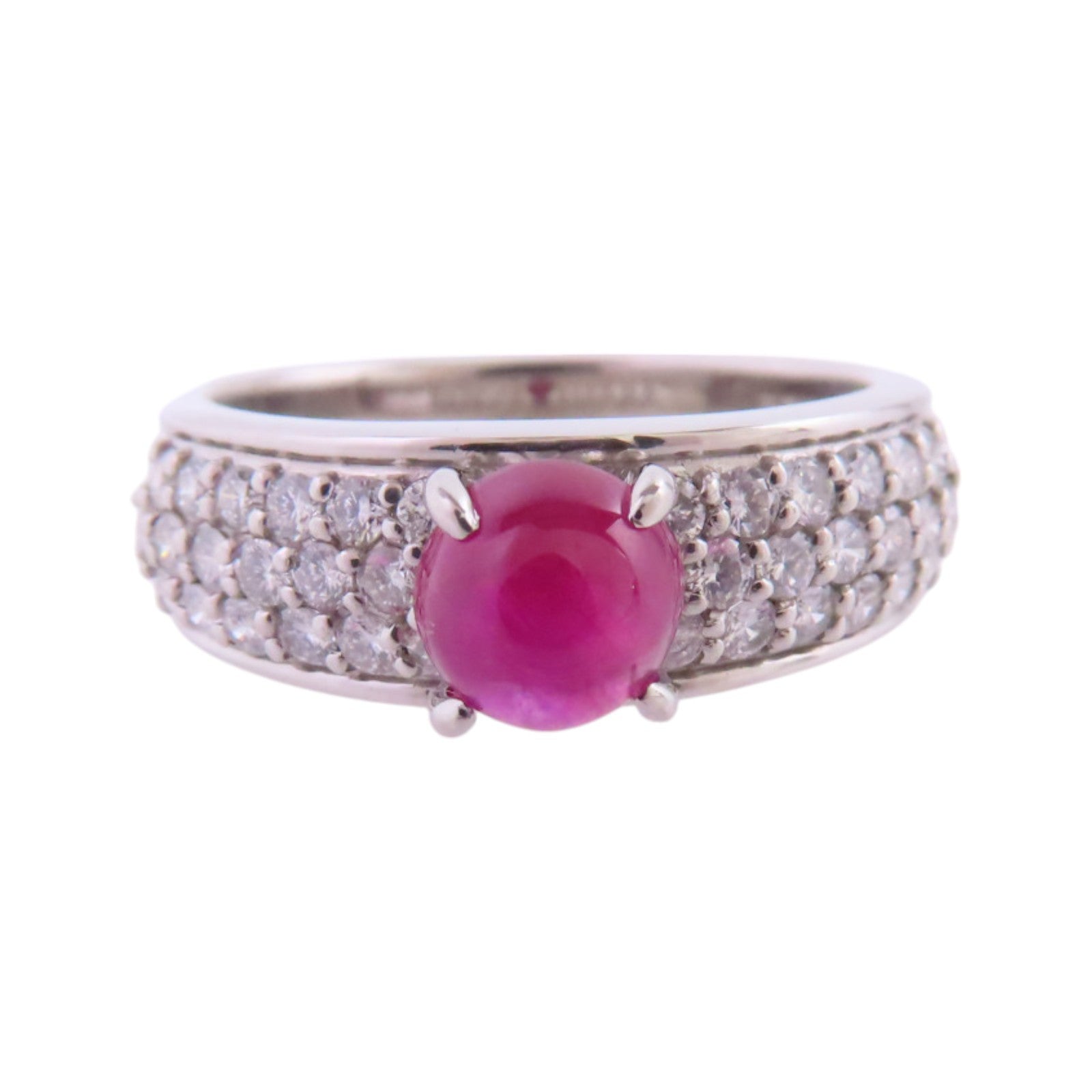 JEWELRY (PRICE DOWN) Ruby Diamond Ring US#6.75 PT900 Platinum