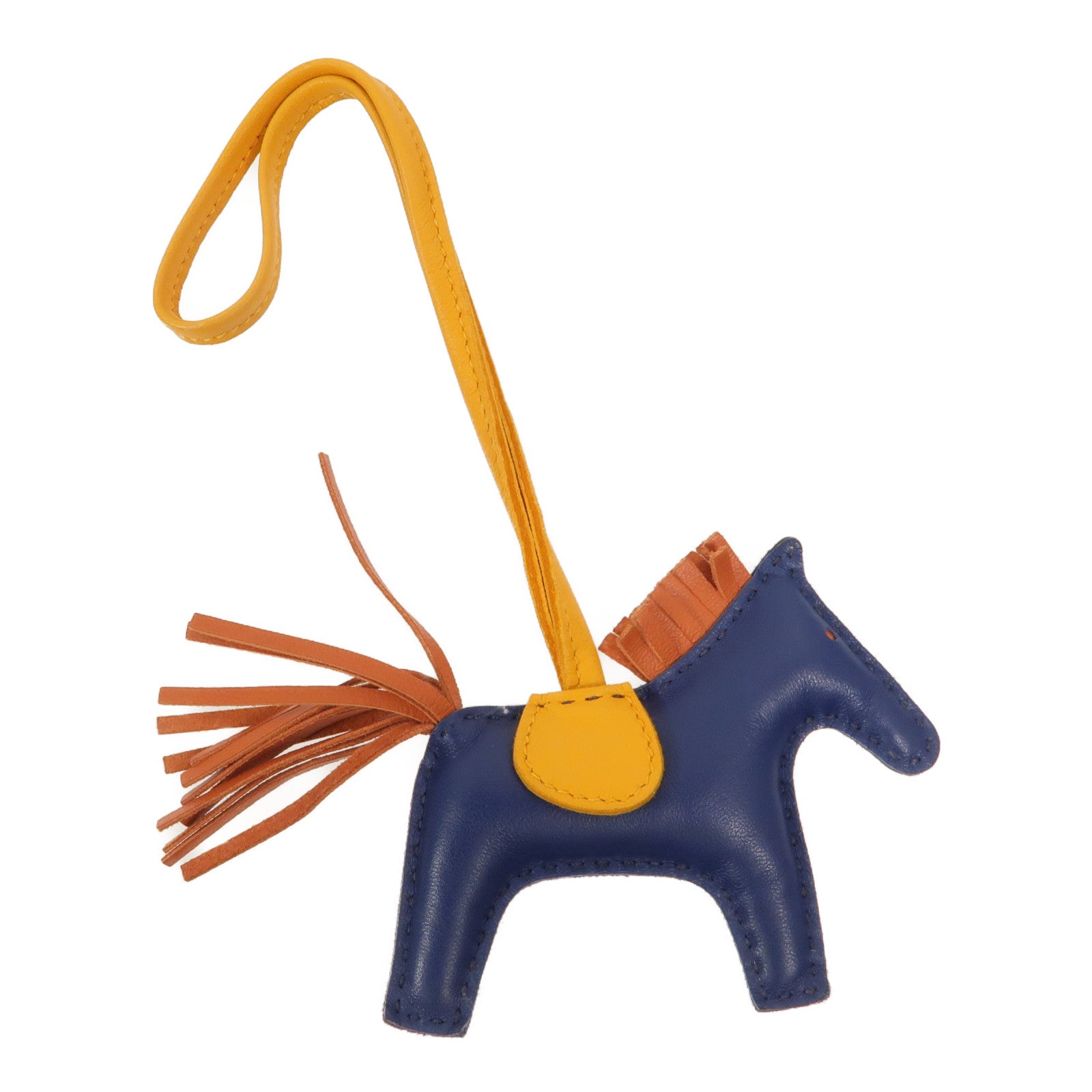 HERMES Milo/Swift皮革Rodeo PM掛飾Bleu de Malte