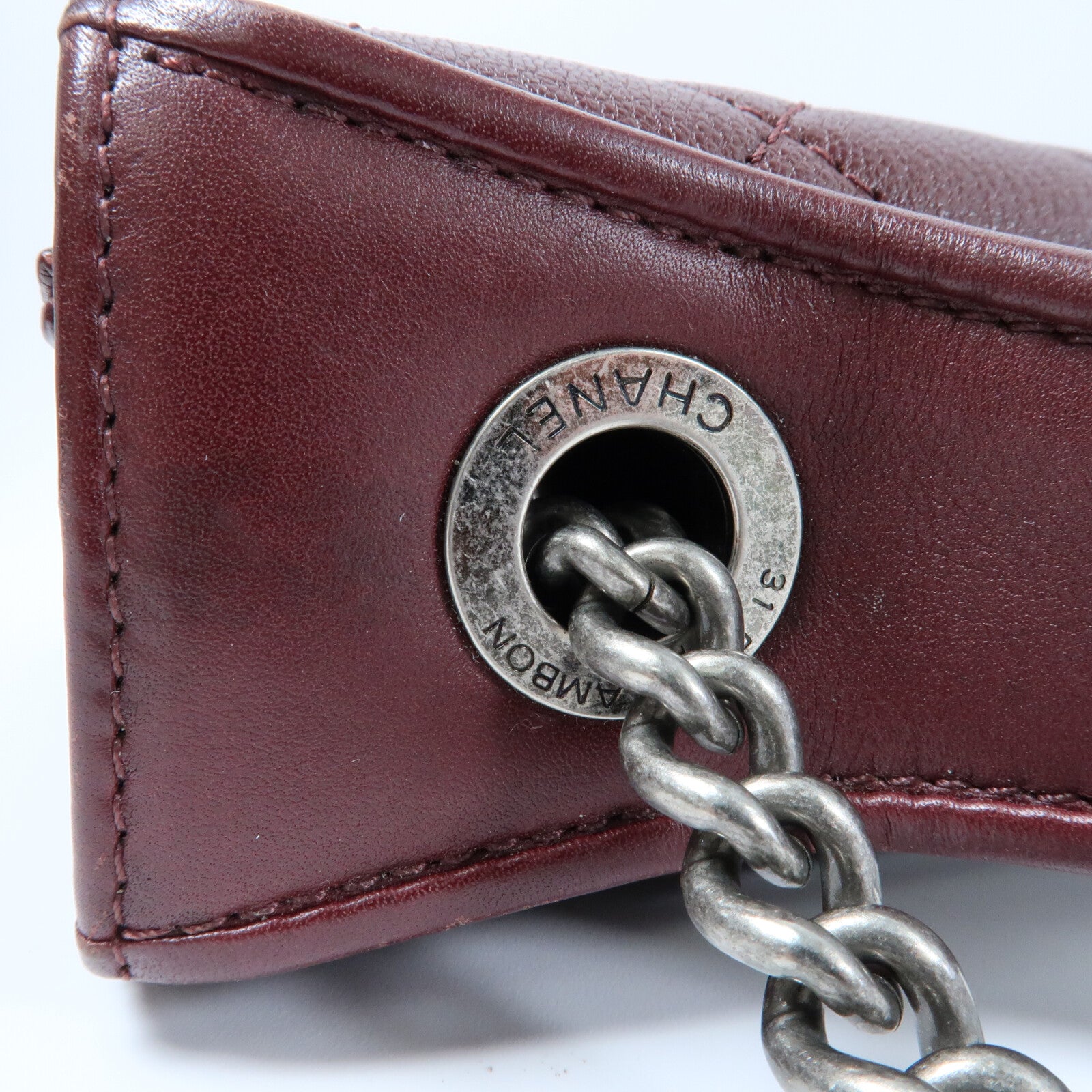 CHANEL 牛皮皮革CC University Flap Bag鏈帶手挽肩背兩用袋