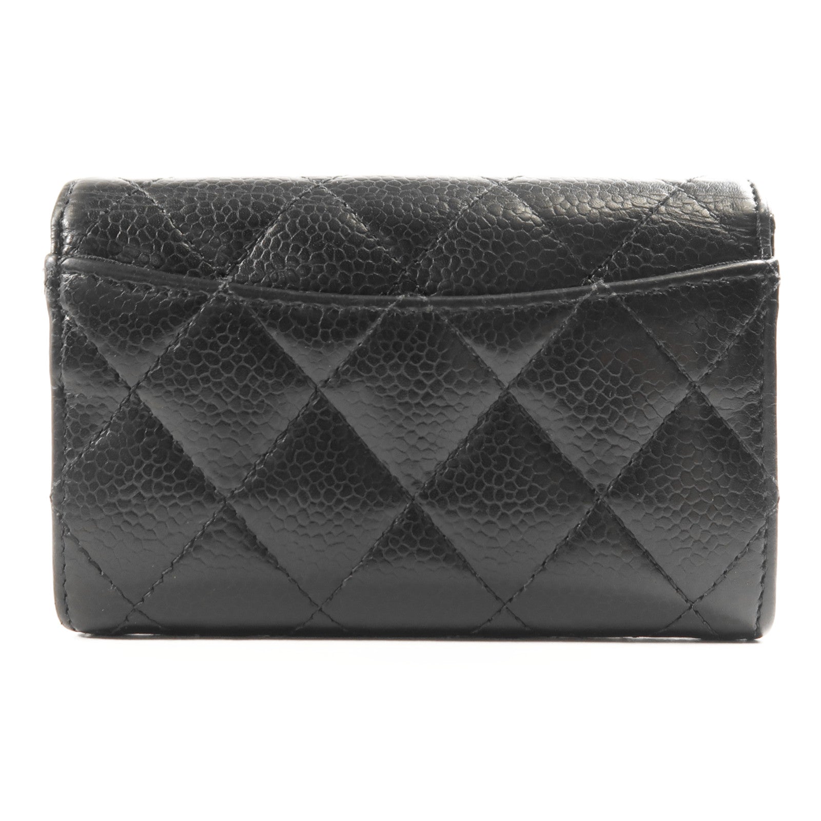 CHANEL 牛皮皮革Card Case銀扣卡片套