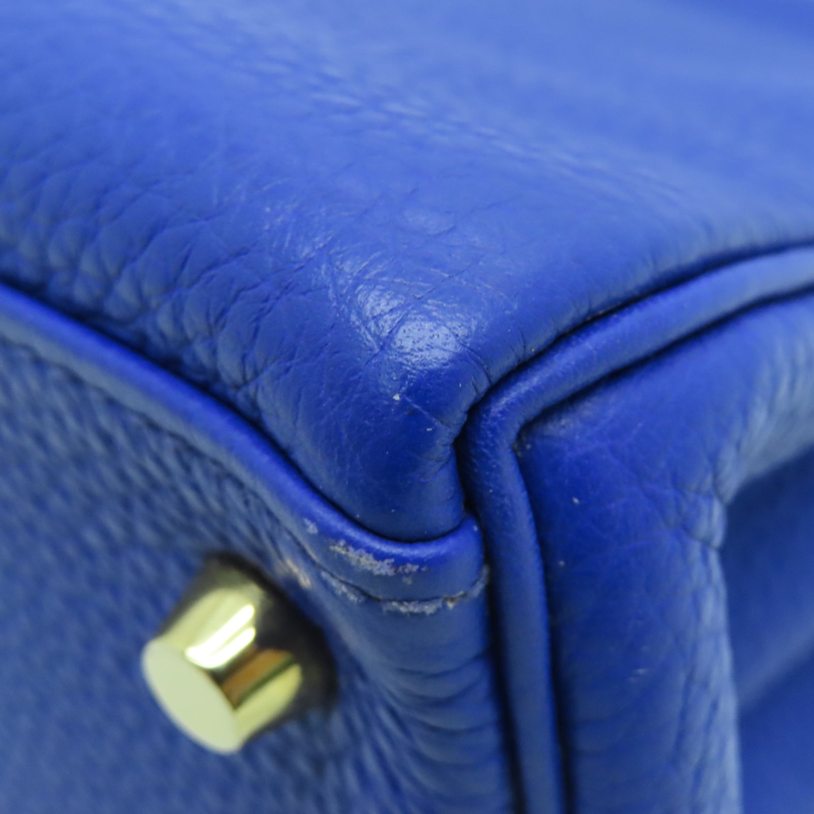 HERMES Taurillon Clemence皮革Kelly 28手挽袋蓝色