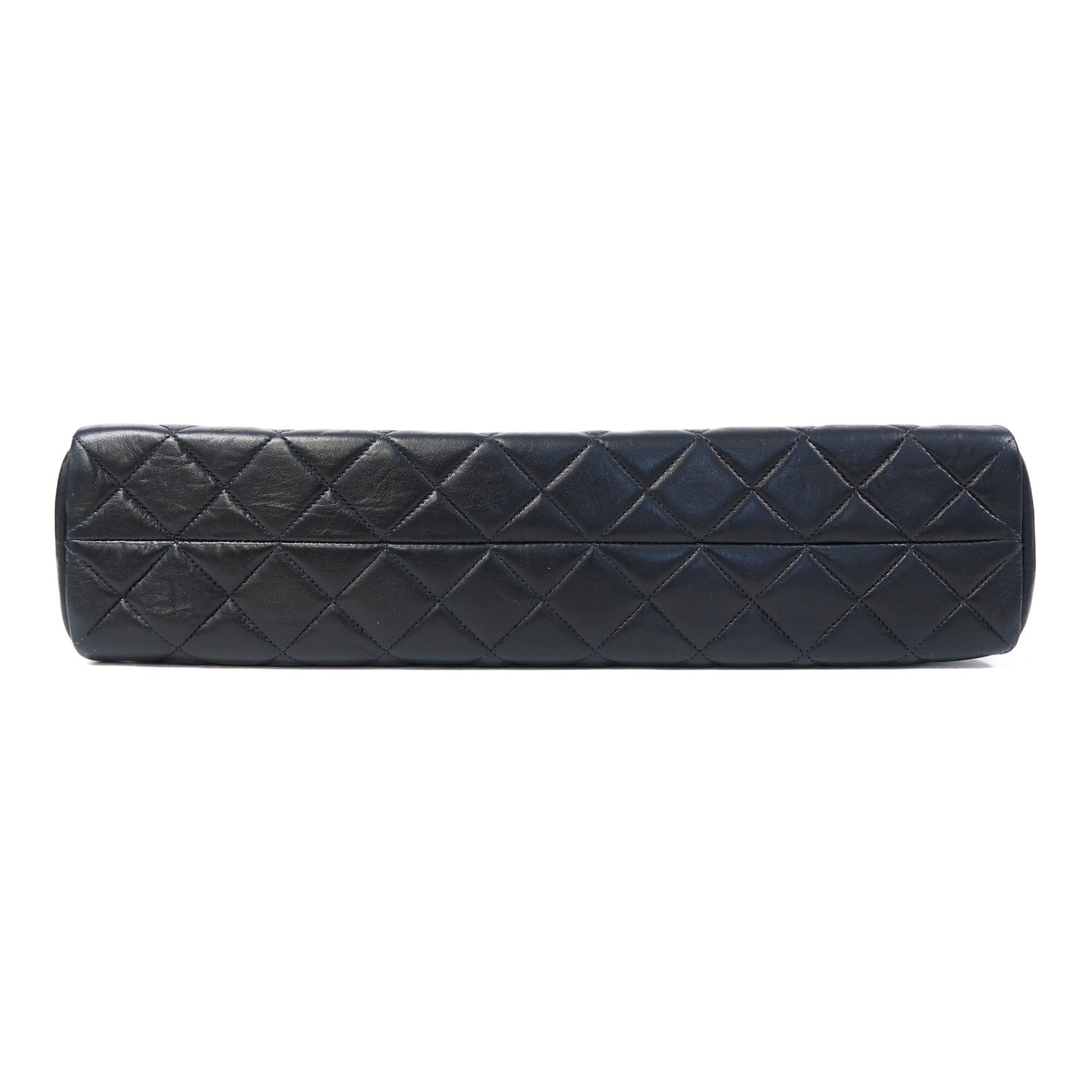 CHANEL 菱格牛皮皮革Shoulder Bag金扣鏈帶肩背袋黑色