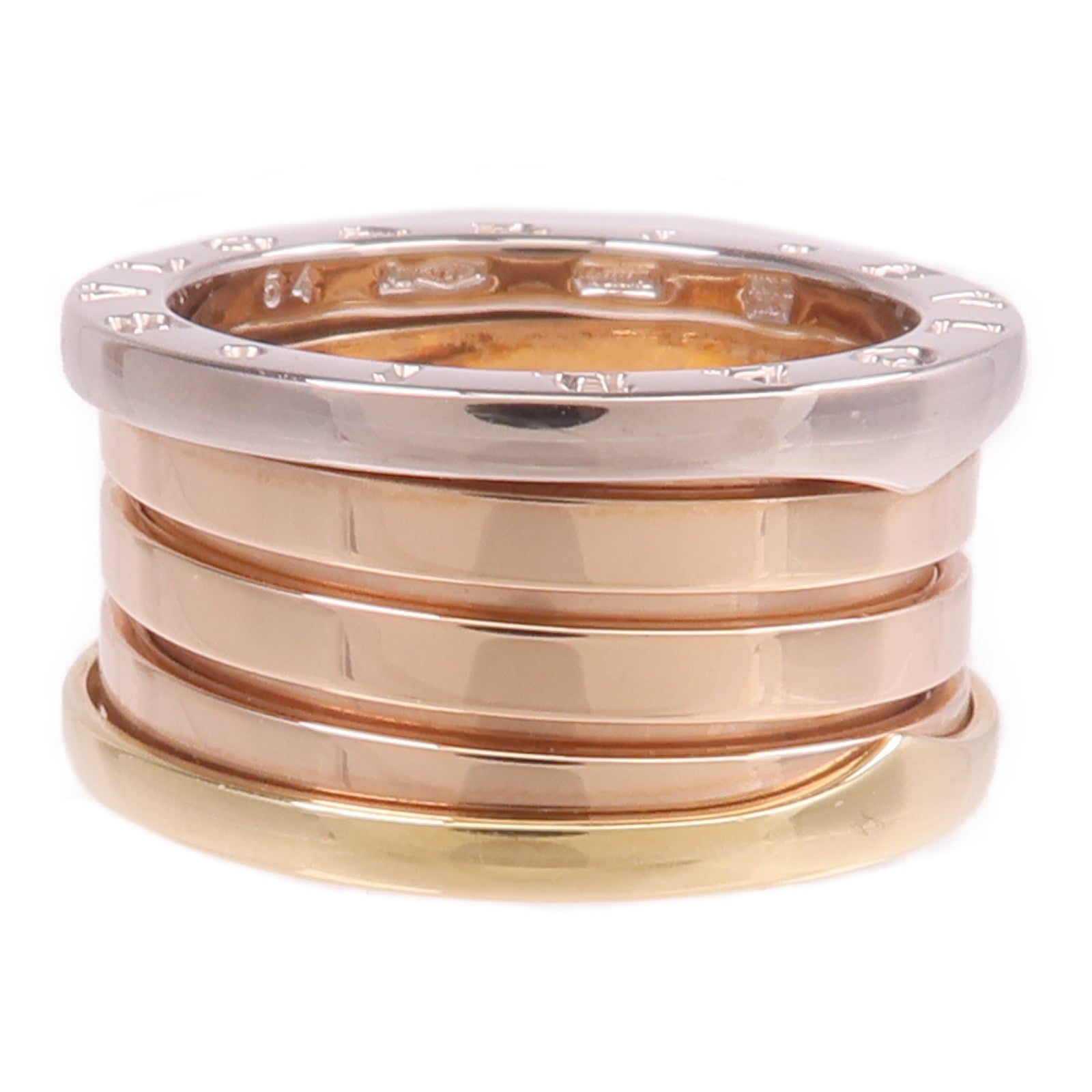 BVLGARI 18K黃金/白金/玫瑰金B-zero1戒指BVLGARI#54/US#6.5